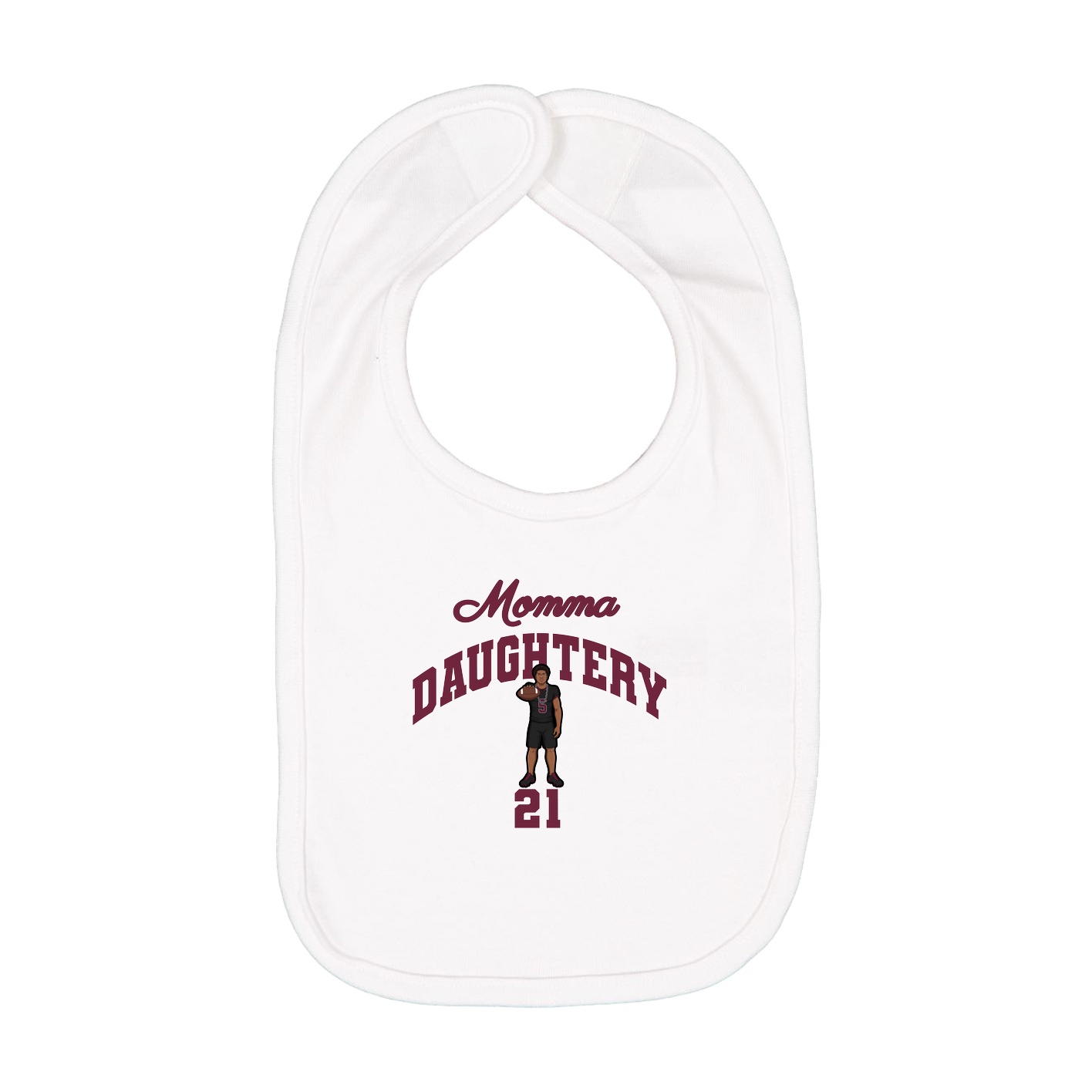 Infant Bib — Mothers Day Arch in White