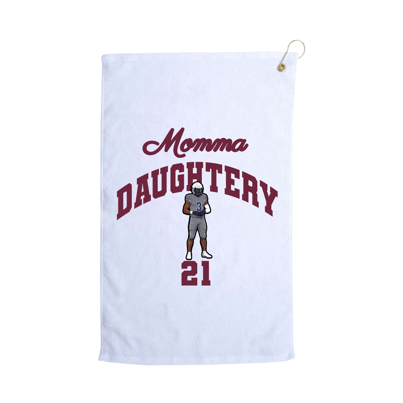 Golf Towel — Mothers Day Arch in White