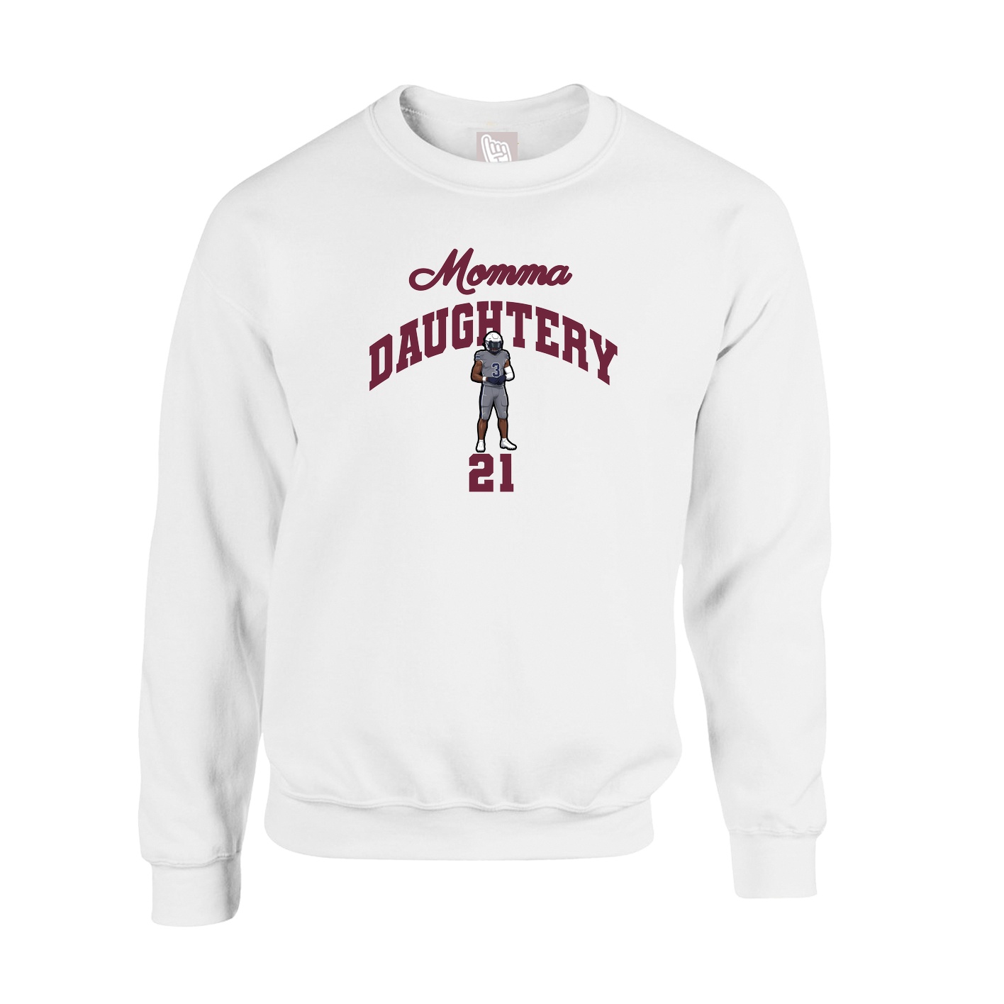 Fleece Crew — Mothers Day Arch in White