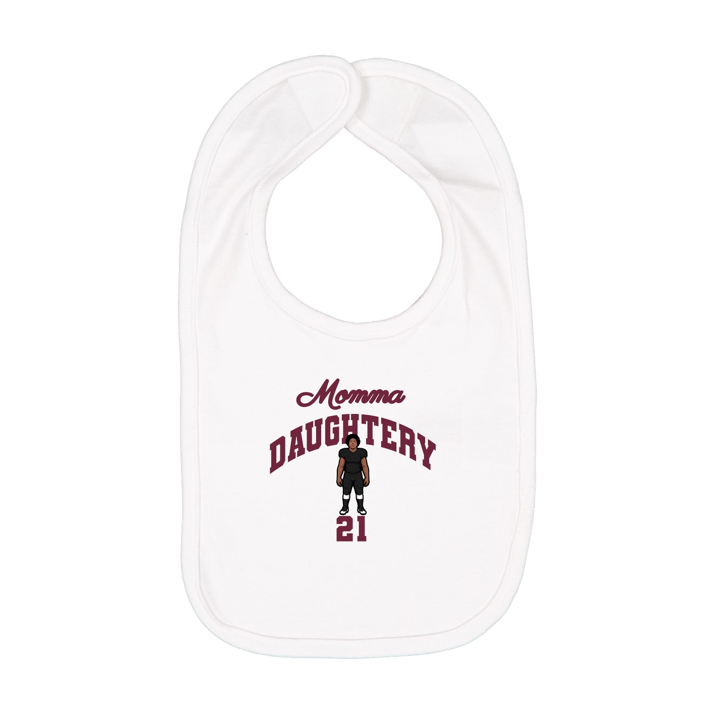 Infant Bib — Mothers Day Arch in White