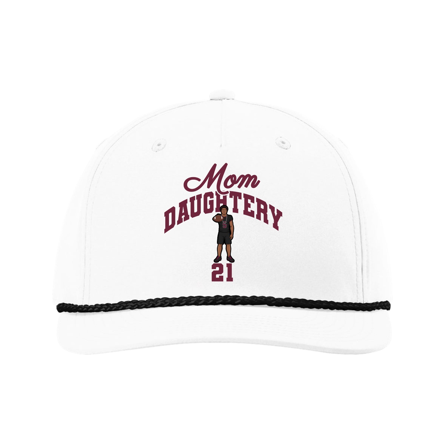 Five-Panel Classic Rope Cap — Mothers Day Arch in White