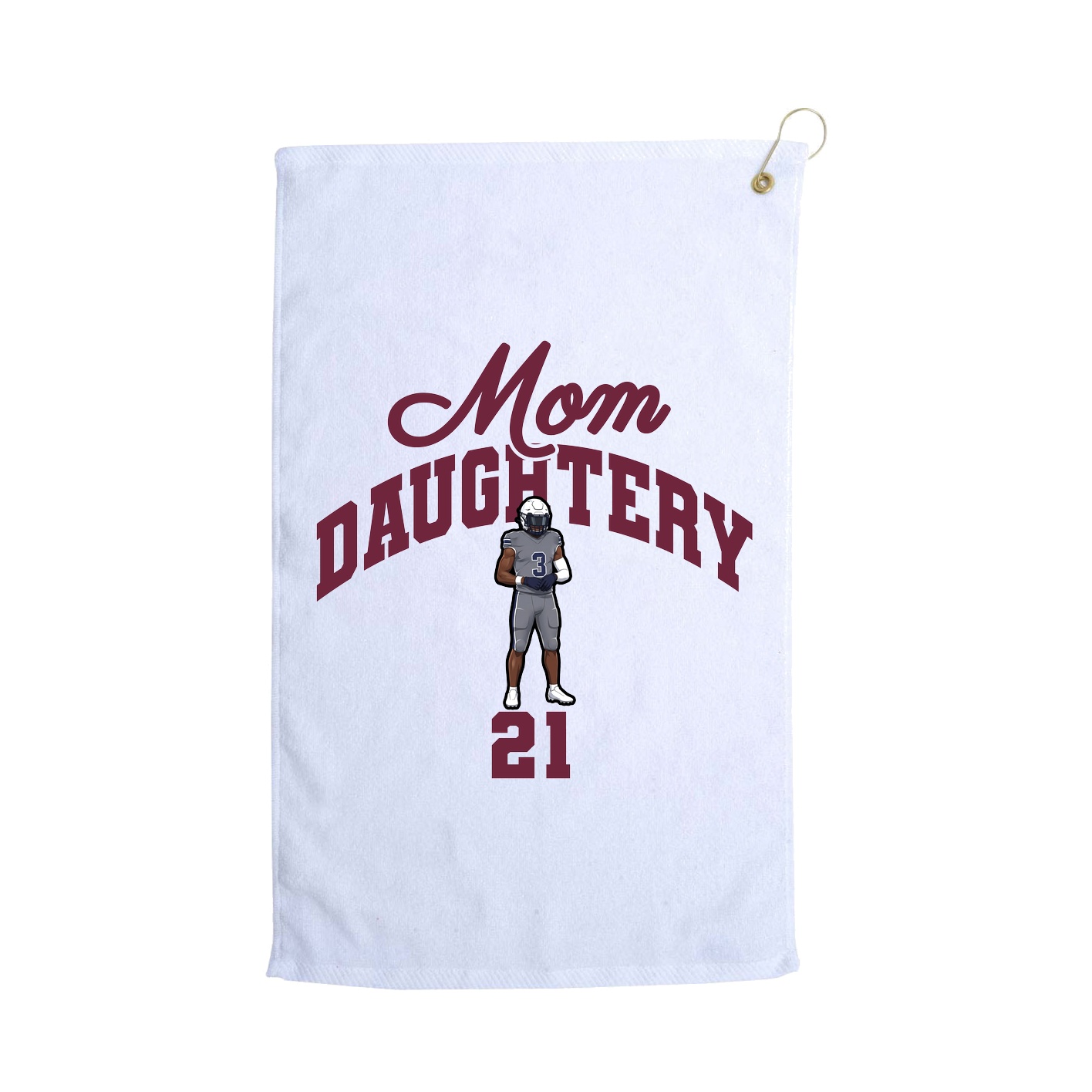 Golf Towel — Mothers Day Arch in White