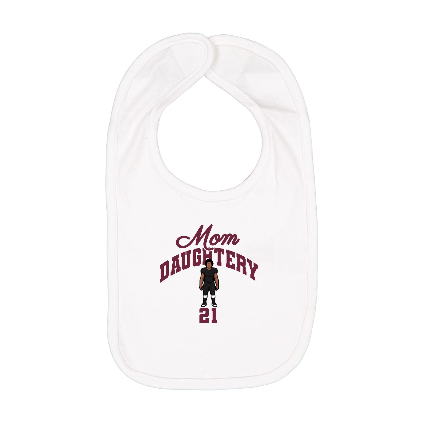 Infant Bib — Mothers Day Arch in White