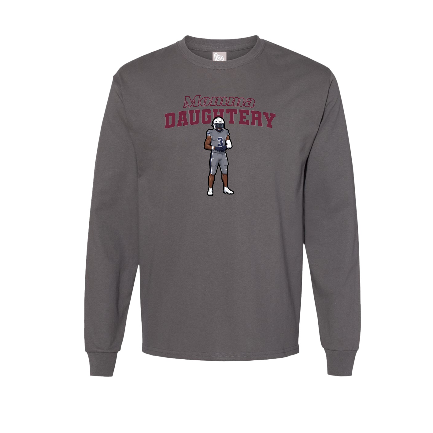Long Sleeve Tee — Mothers Day Block in Grey