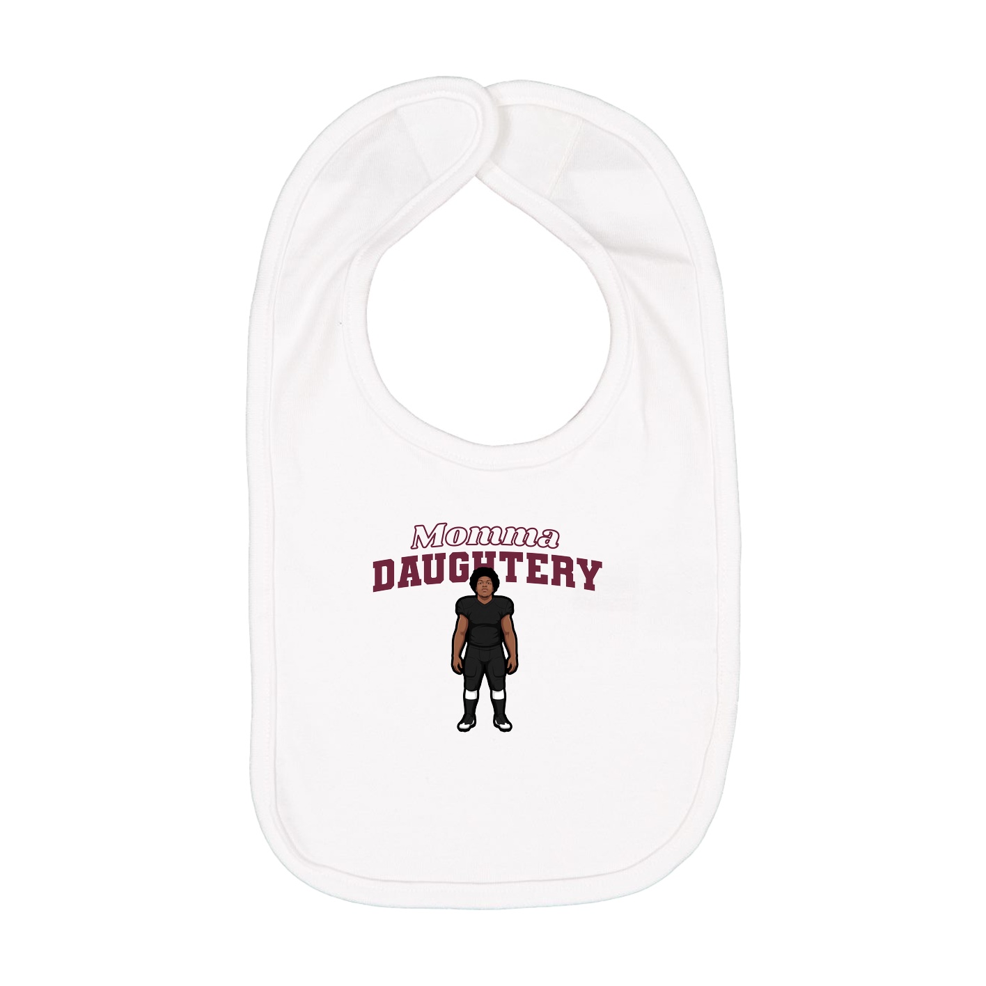 Infant Bib — Mothers Day Block in White