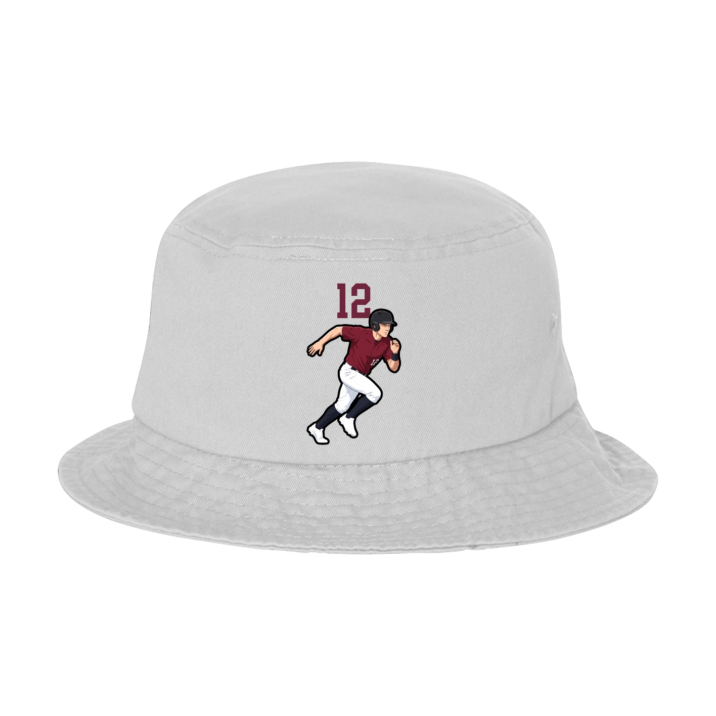 Bucket Cap — Number Top in White