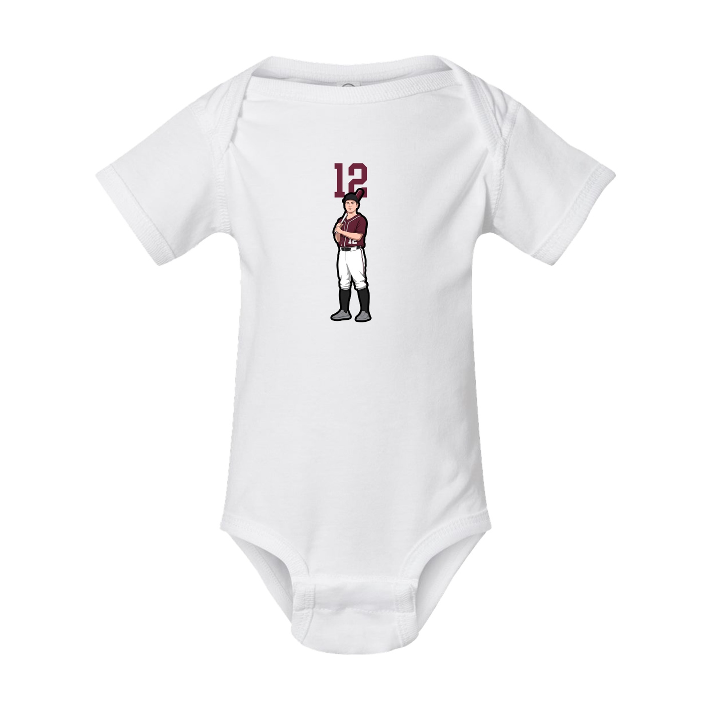Baby Onesie — Number Top in White