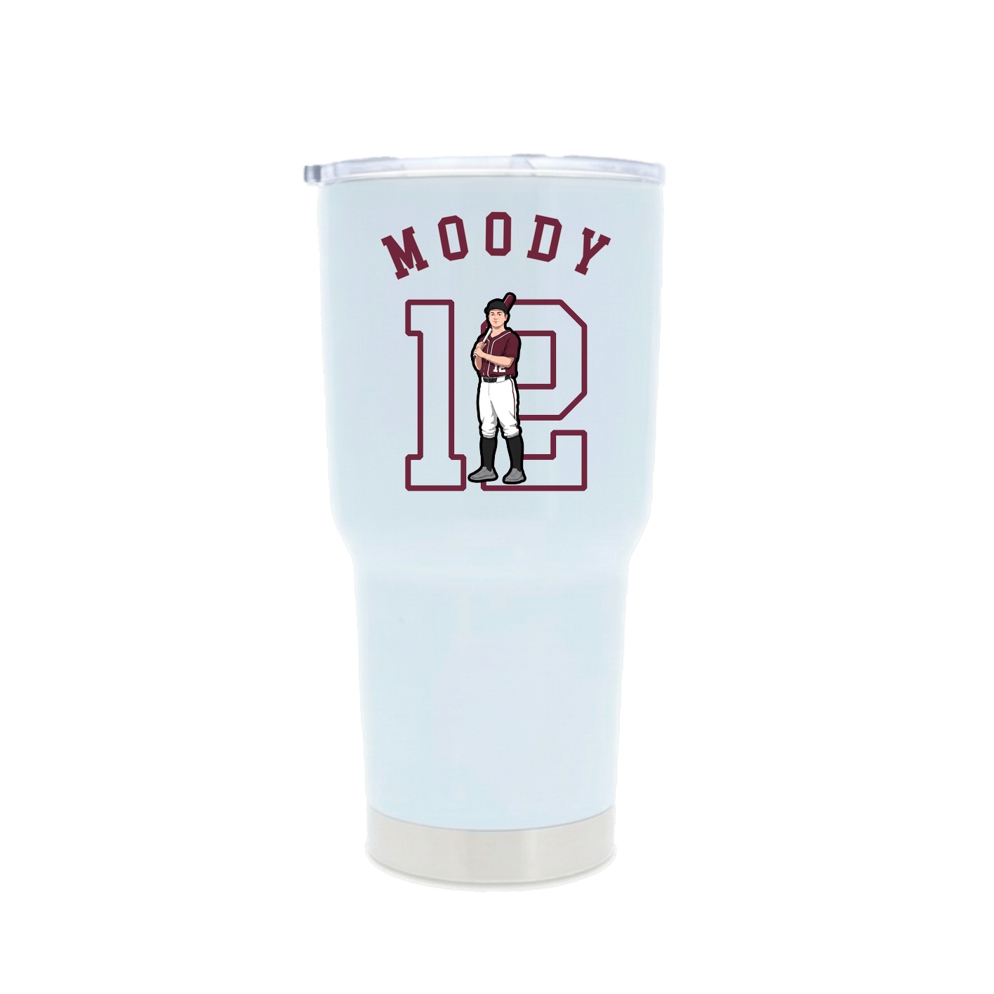 30oz Stainless Steel Tumbler — Shirsey Arch in White