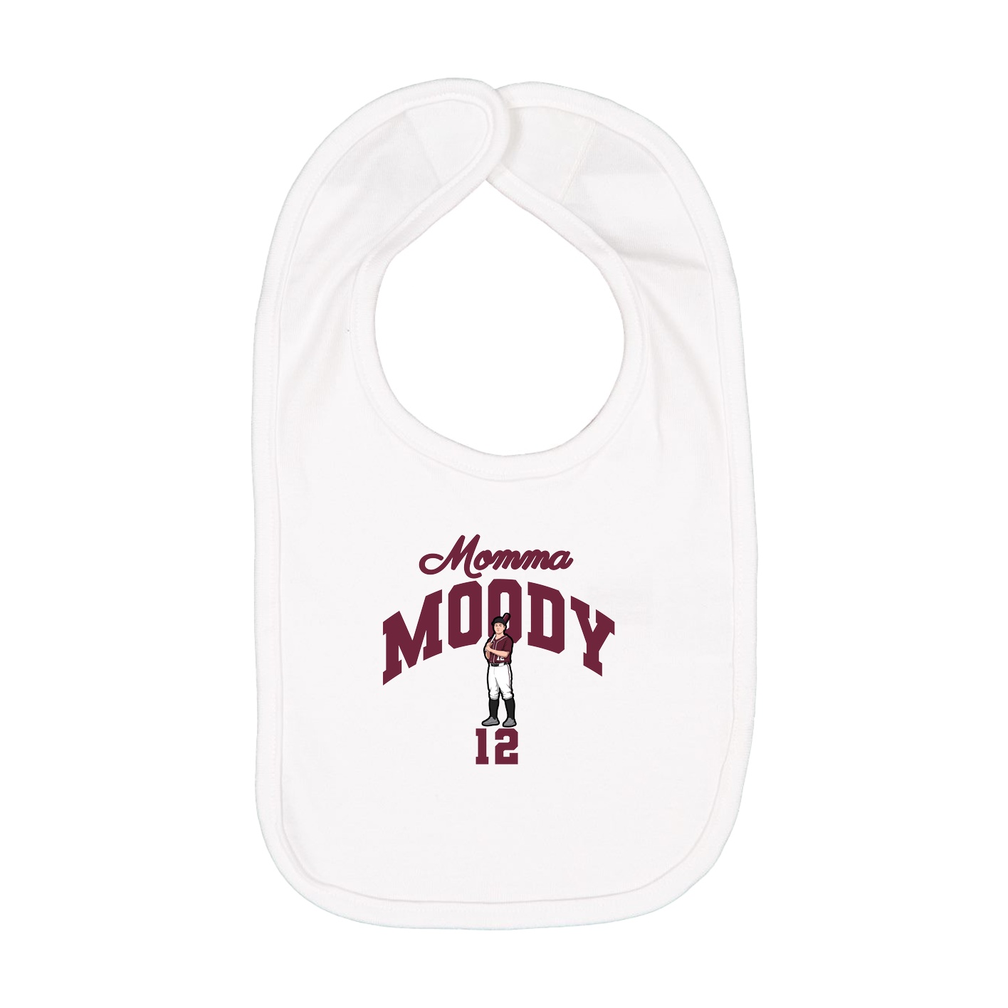 Infant Bib — Mothers Day Arch in White
