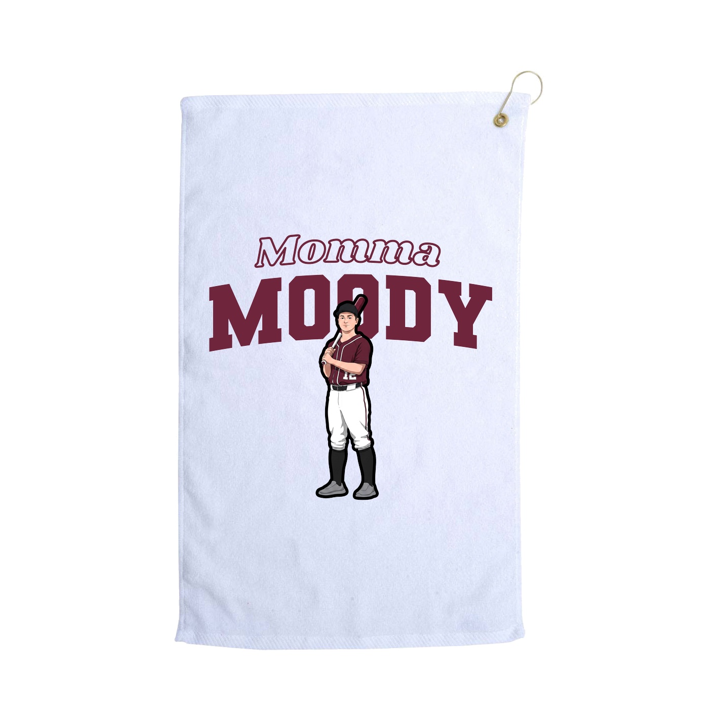 Golf Towel — Mothers Day Block in White