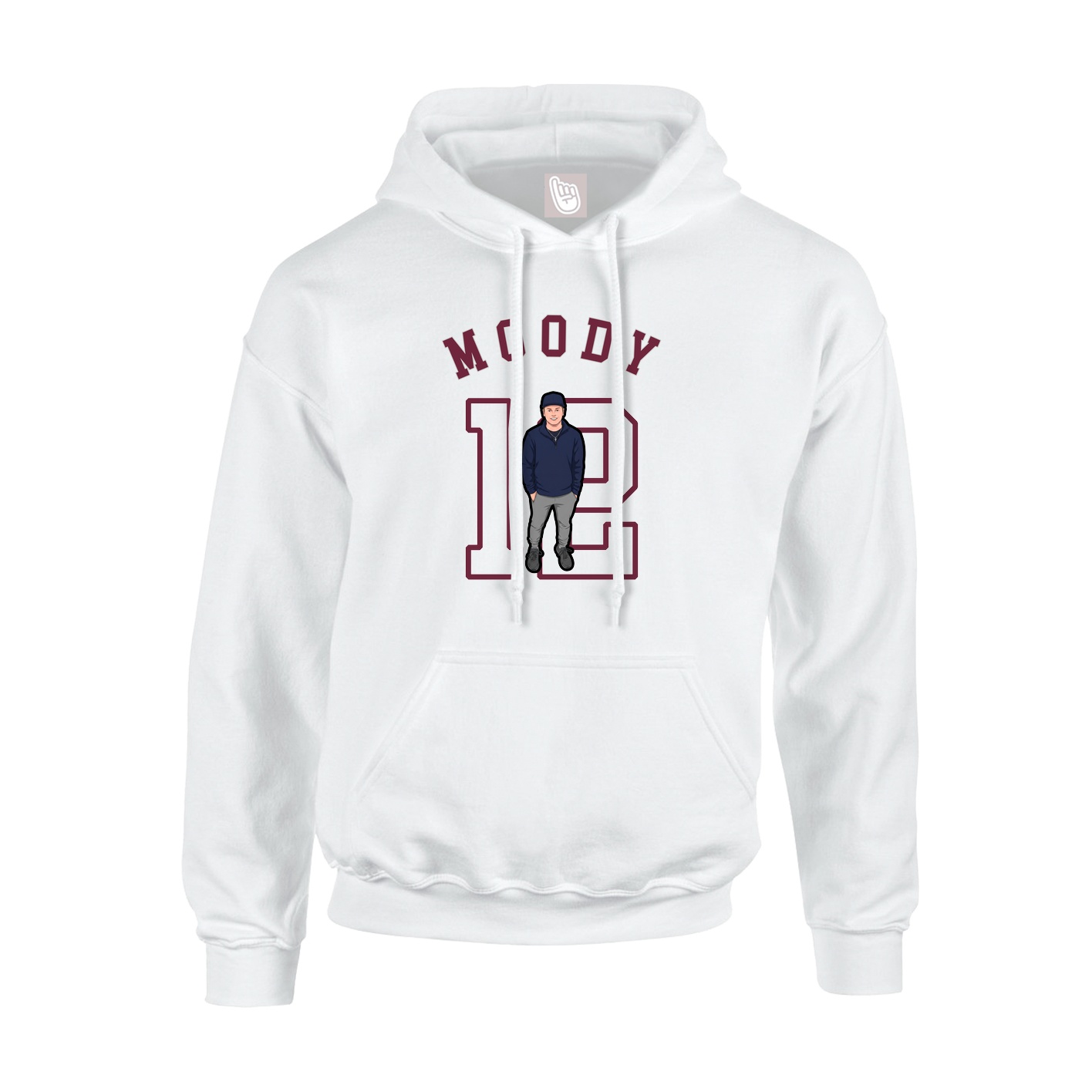 Hoodie — Shirsey Arch in White