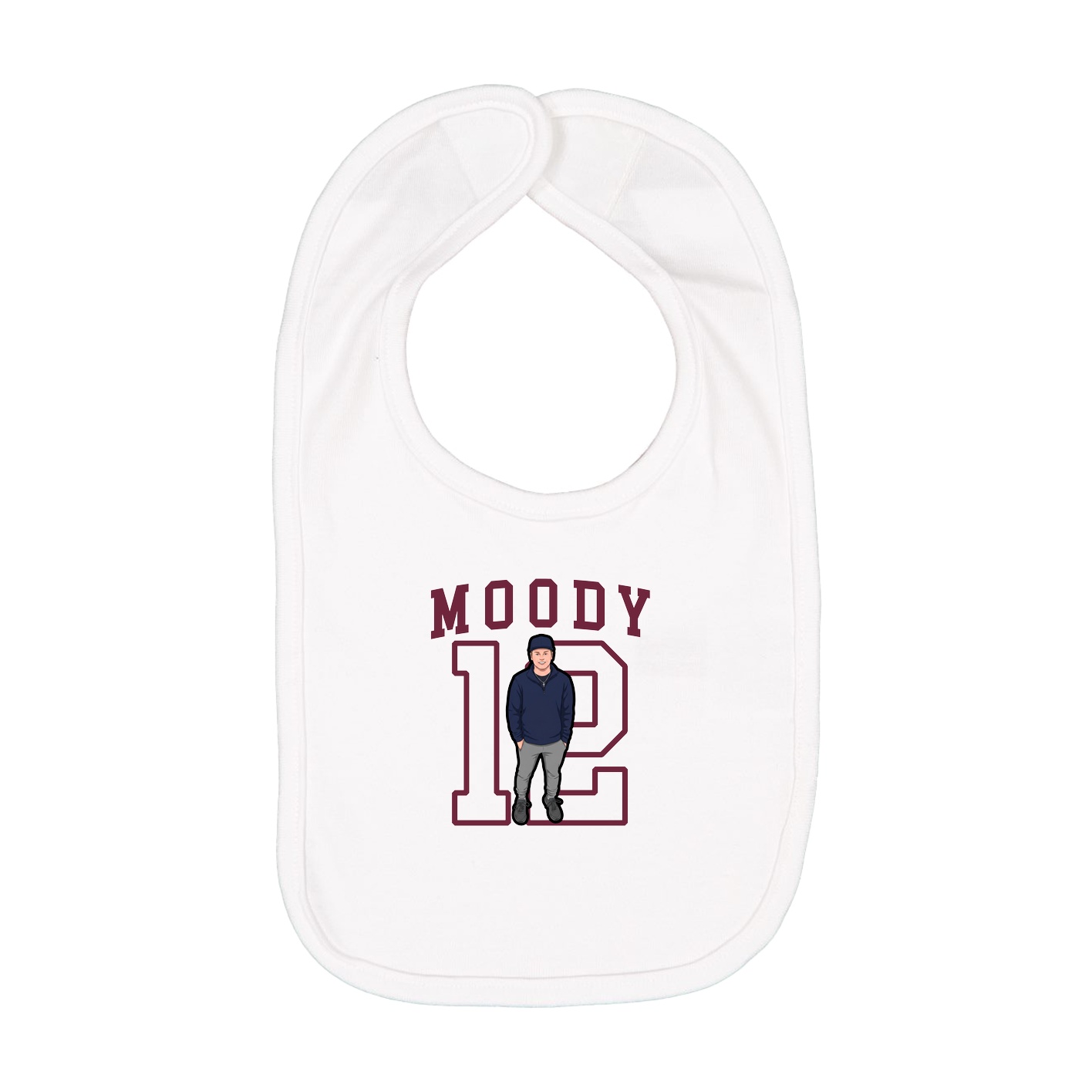 Infant Bib — Shirsey in White