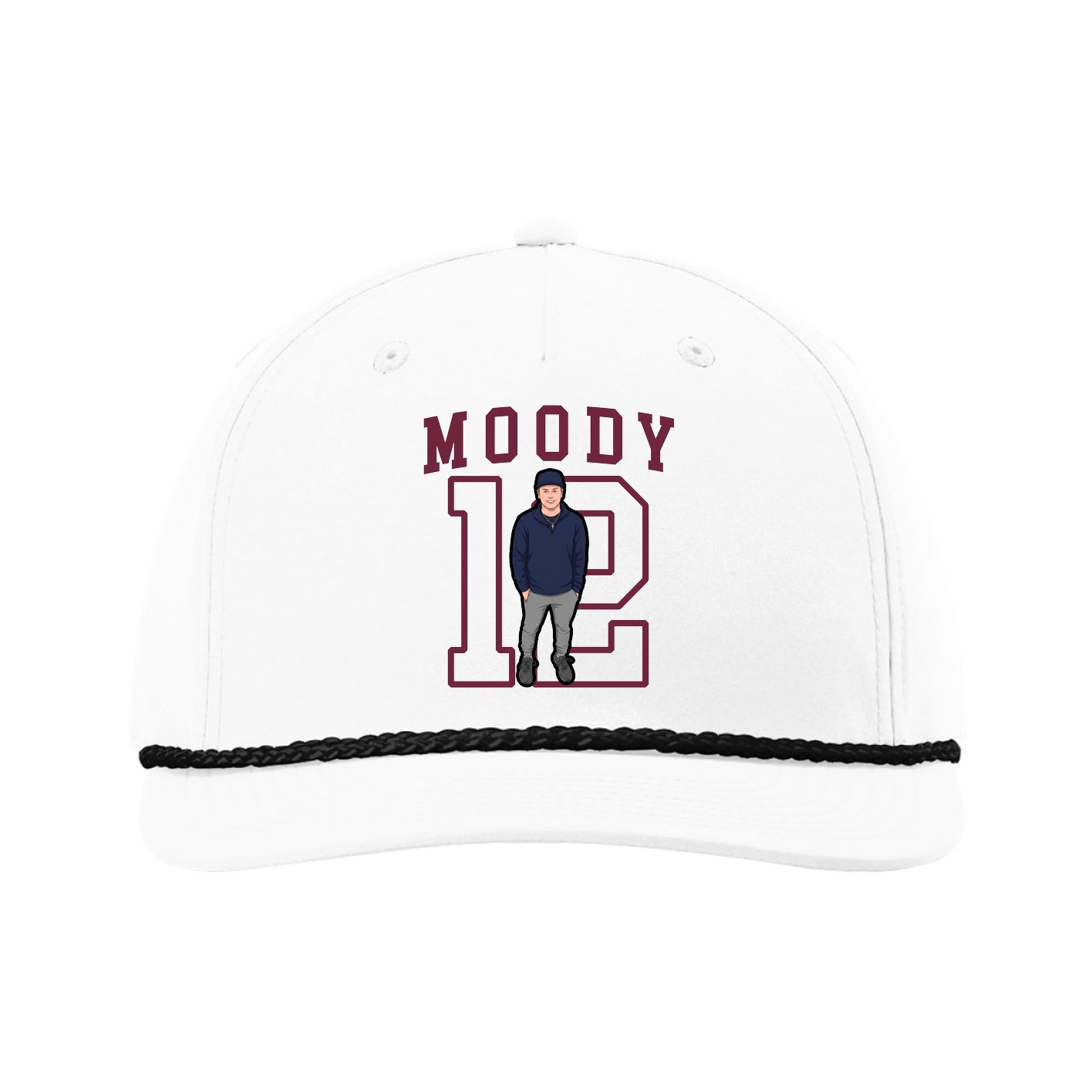 Five-Panel Classic Rope Cap — Shirsey in White