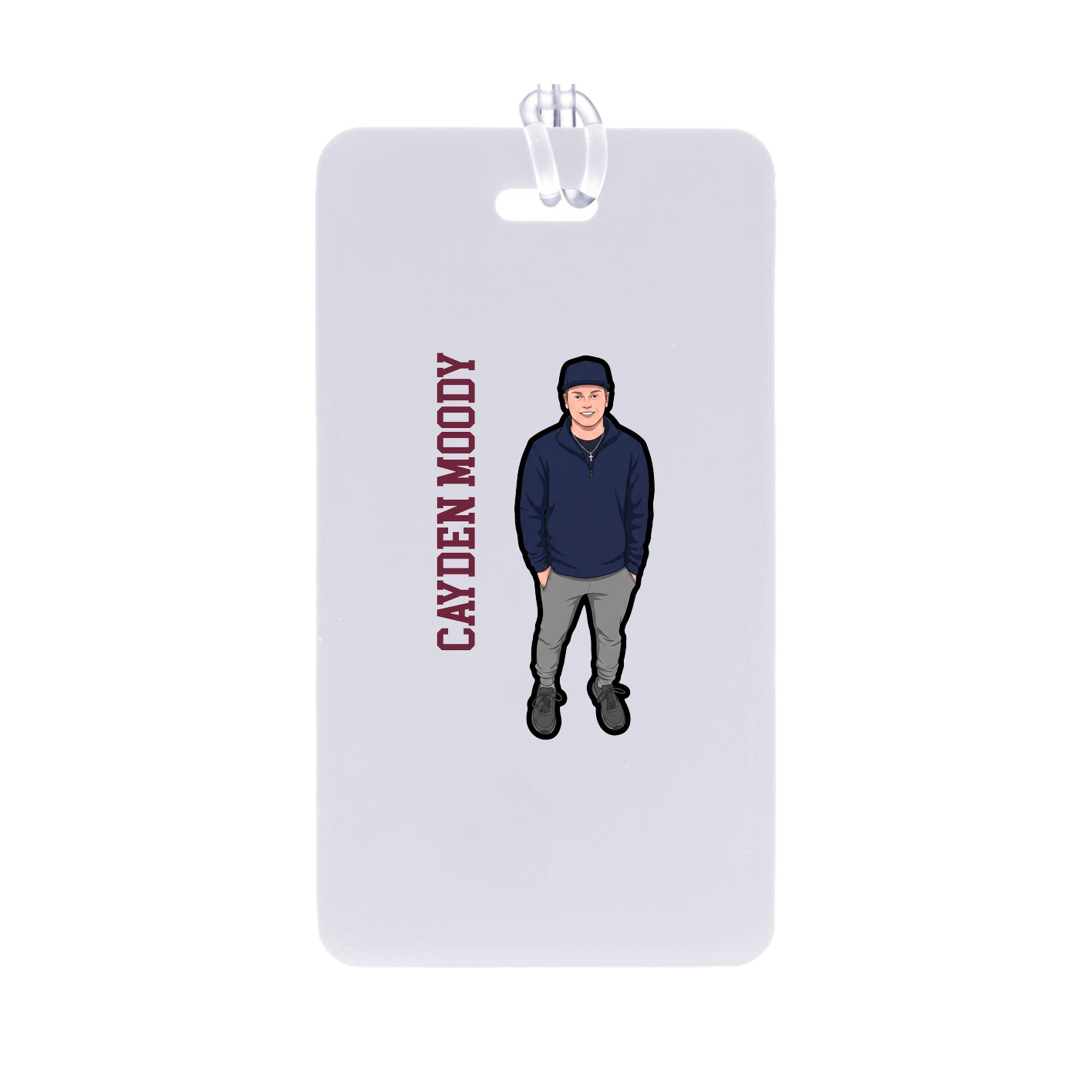 Bag Tag — Name Vertical in Classic