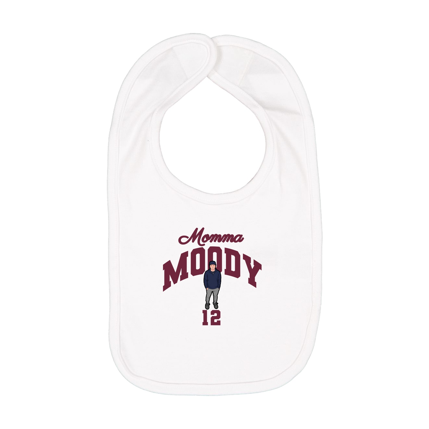 Infant Bib — Mothers Day Arch in White