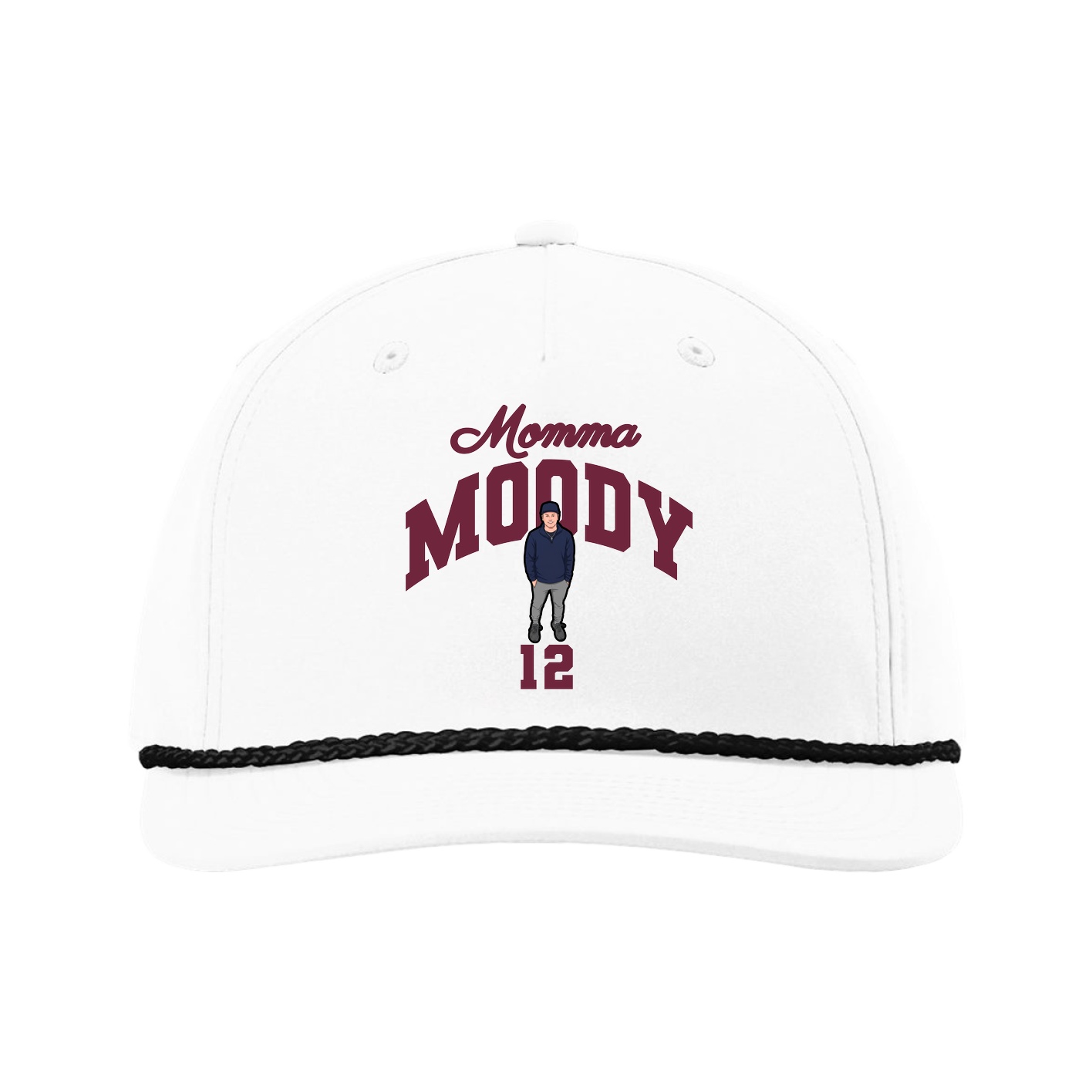 Five-Panel Classic Rope Cap — Mothers Day Arch in White