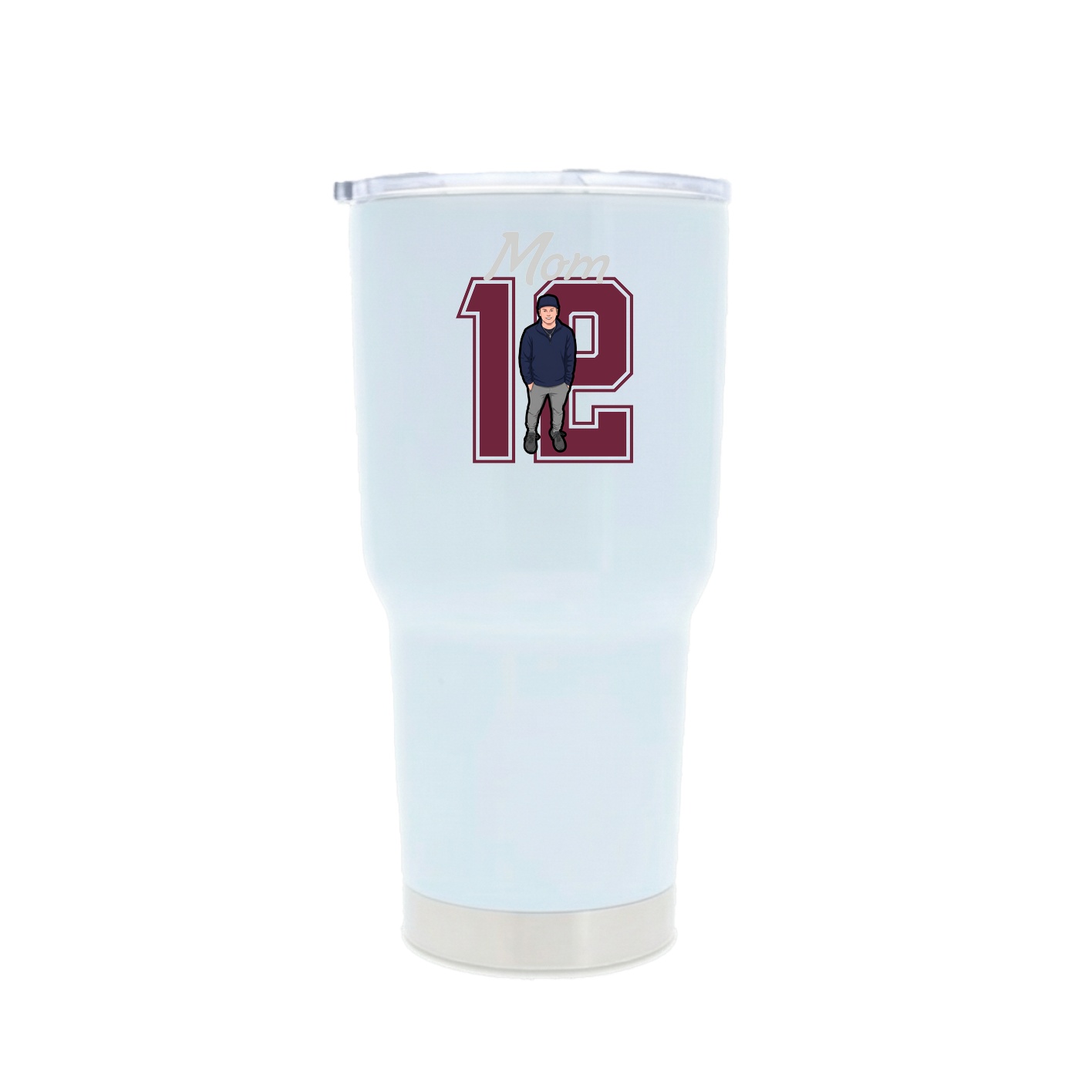 30oz Stainless Steel Tumbler — Mothers Day Shirsey in White