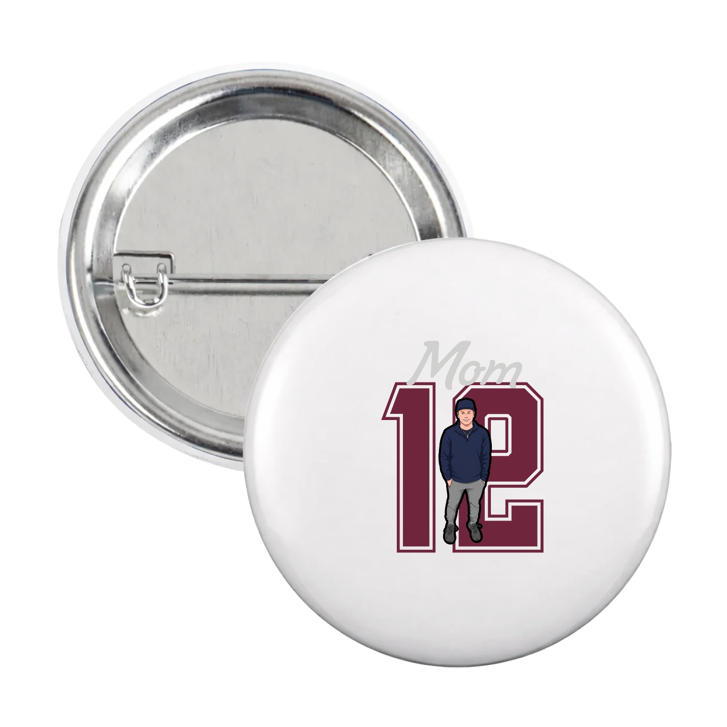 Game Day Button — Mothers Day Shirsey in White
