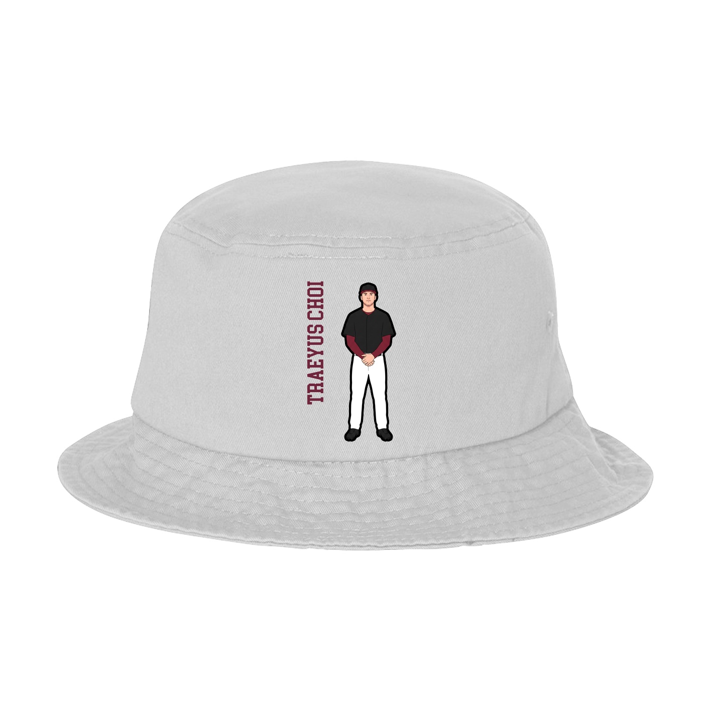 Bucket Cap — Name Vertical in White