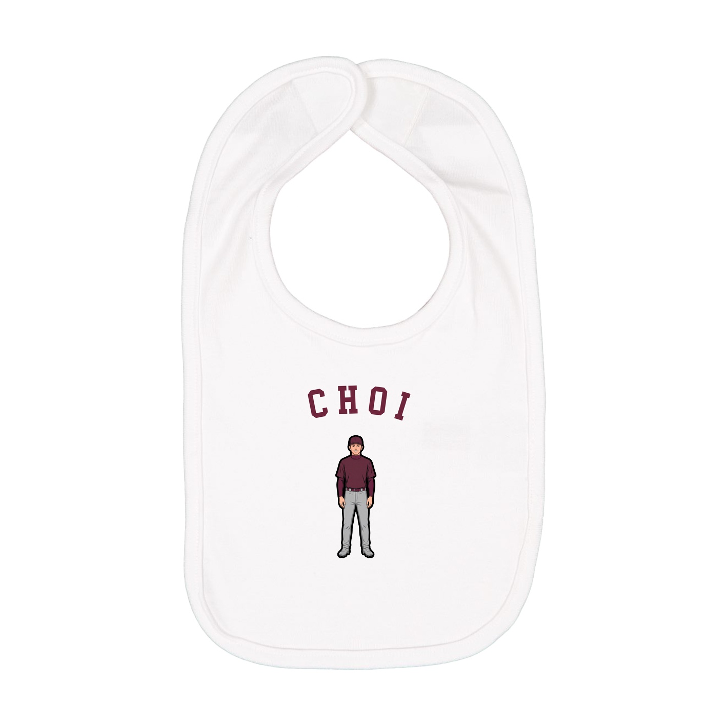 Infant Bib — Shirsey Arch in White