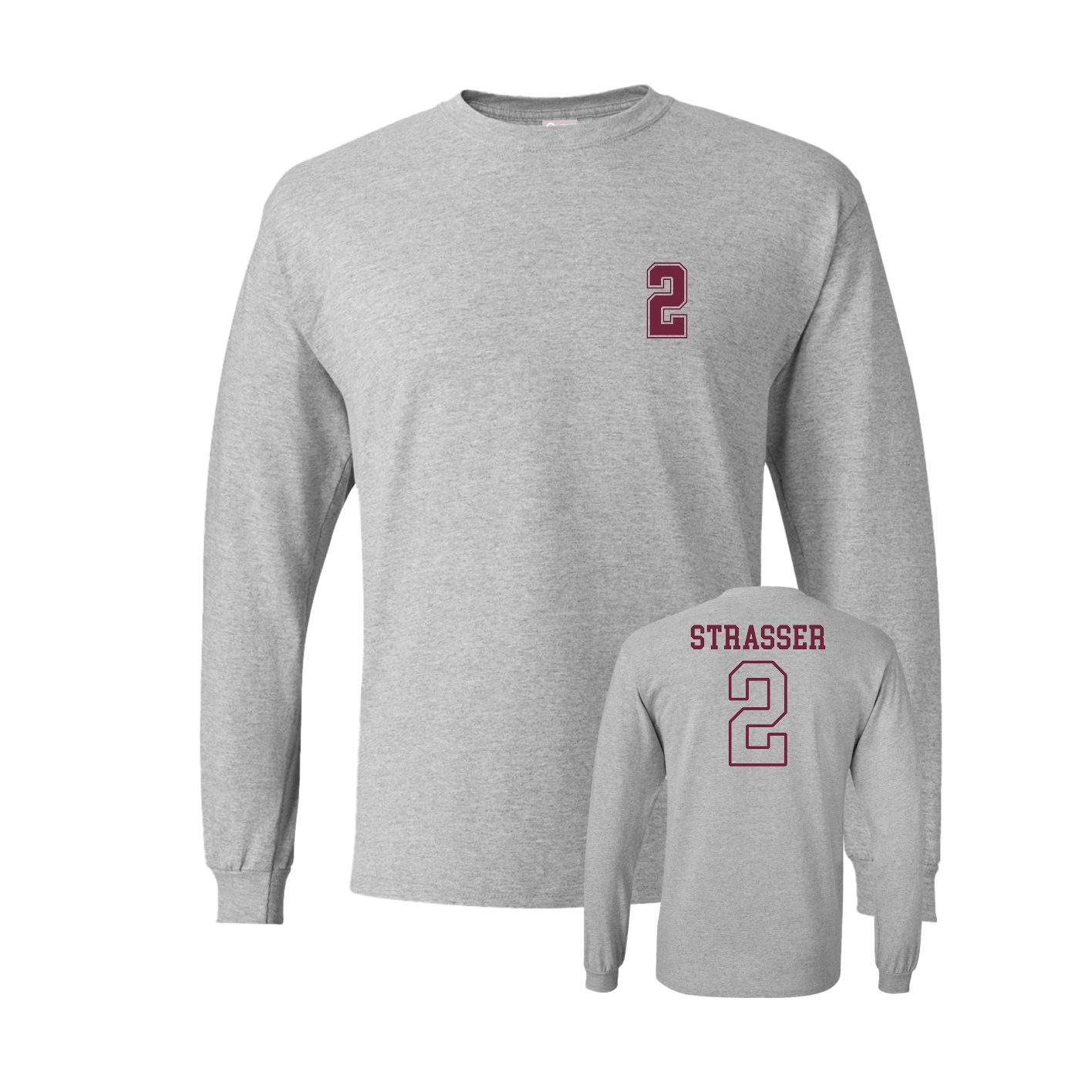 Long Sleeve Tee — Chest Back in Grey