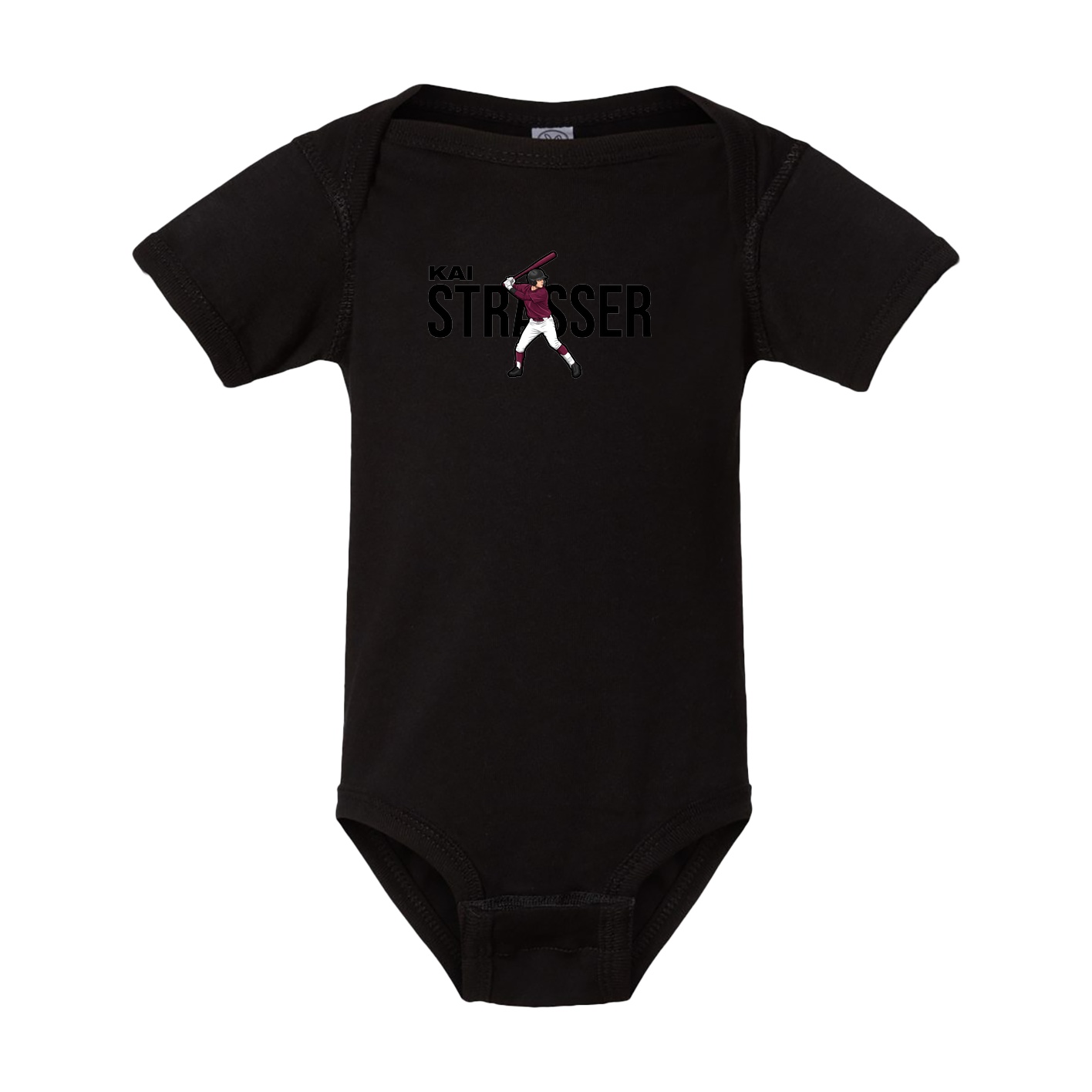 Baby Onesie — Player Name in Black