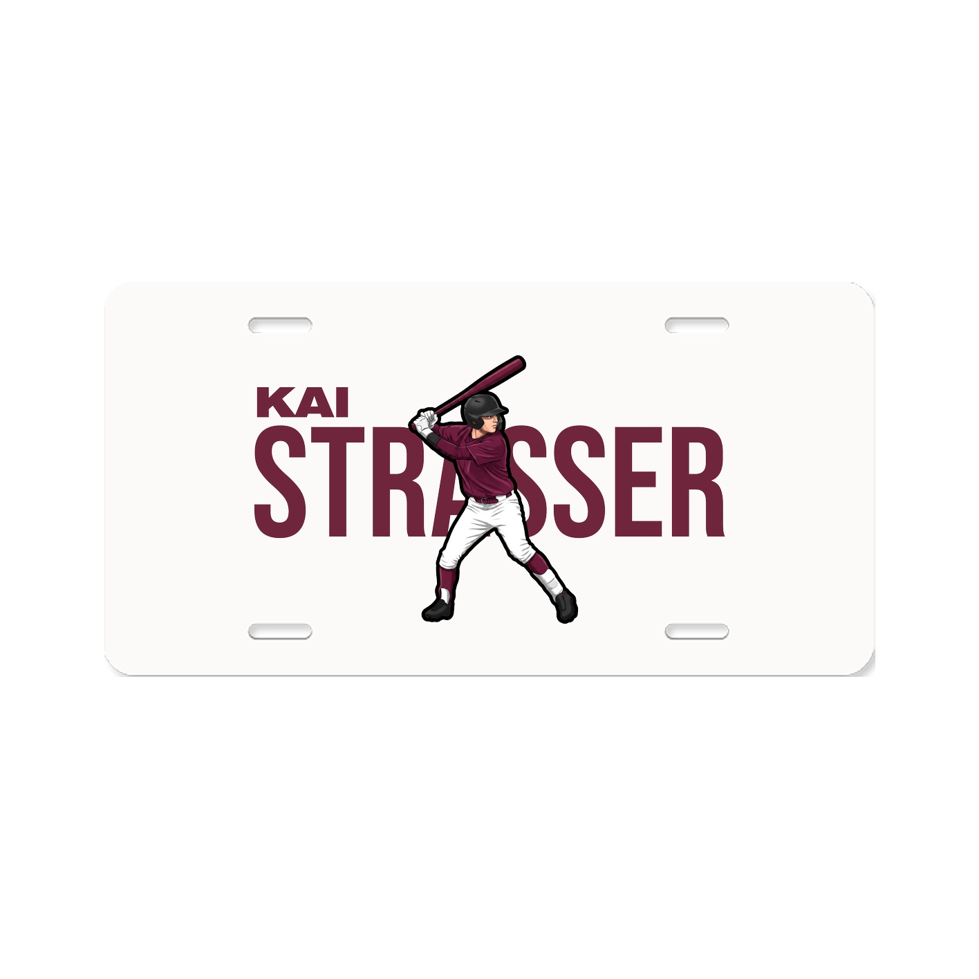 License Plate — Player Name in Classic