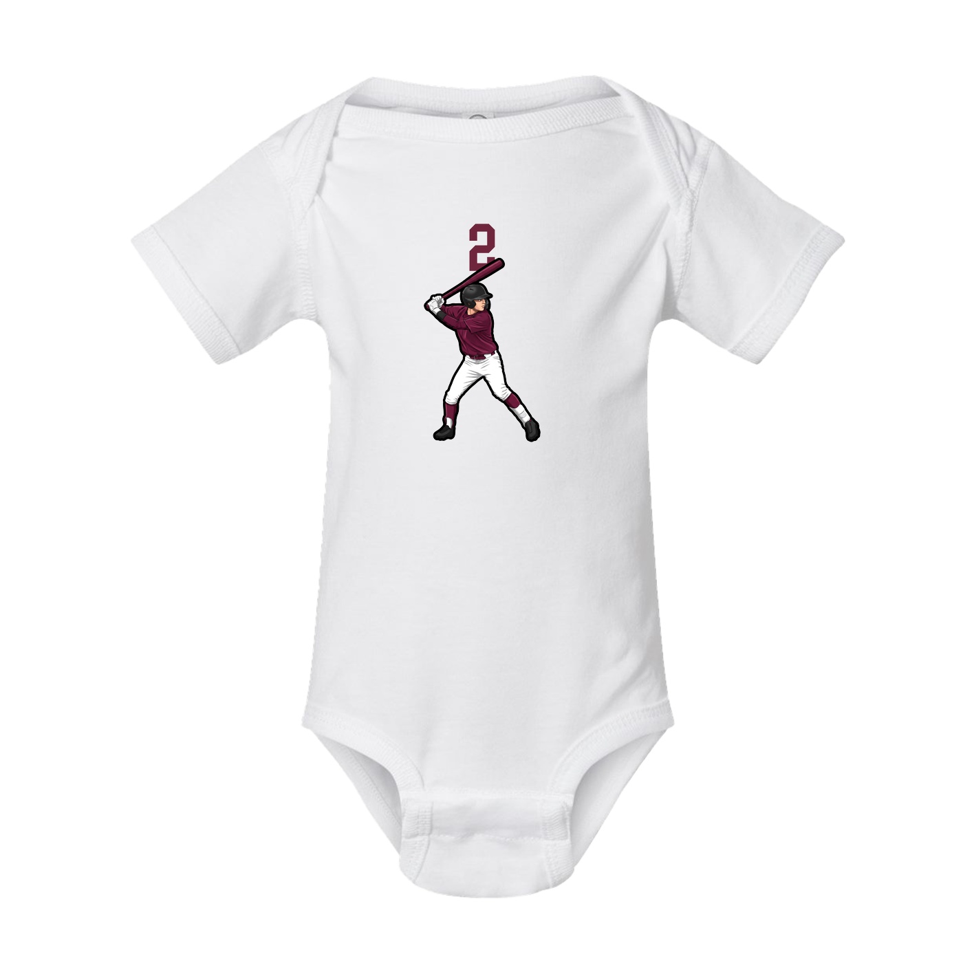 Baby Onesie — Number Top in White