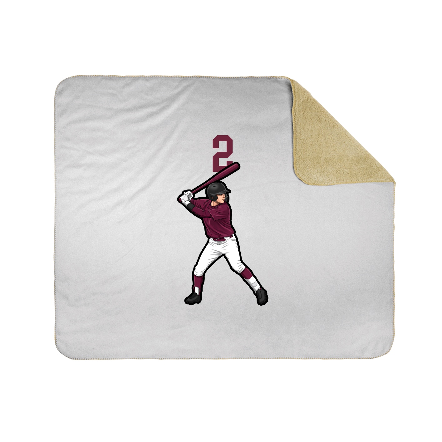 Throw Blanket — Number Top in White