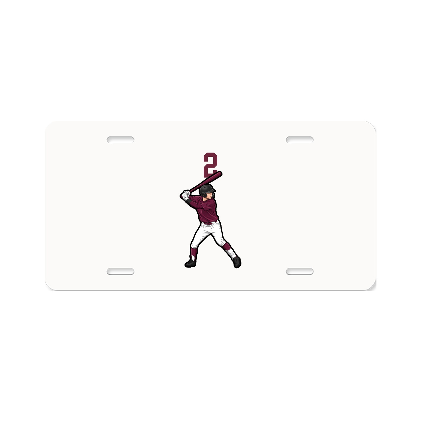 License Plate — Number Top in Classic