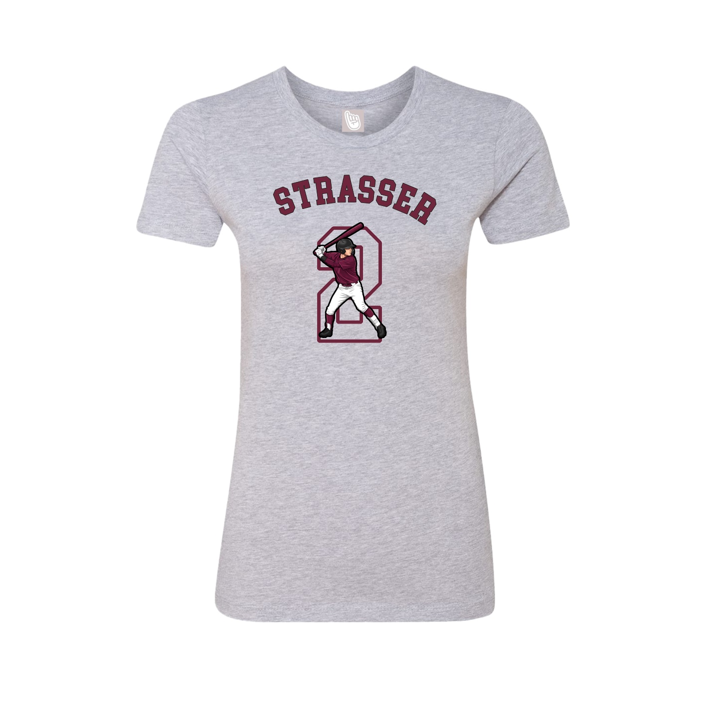 Fitted Women's Tee — Shirsey Arch in Grey