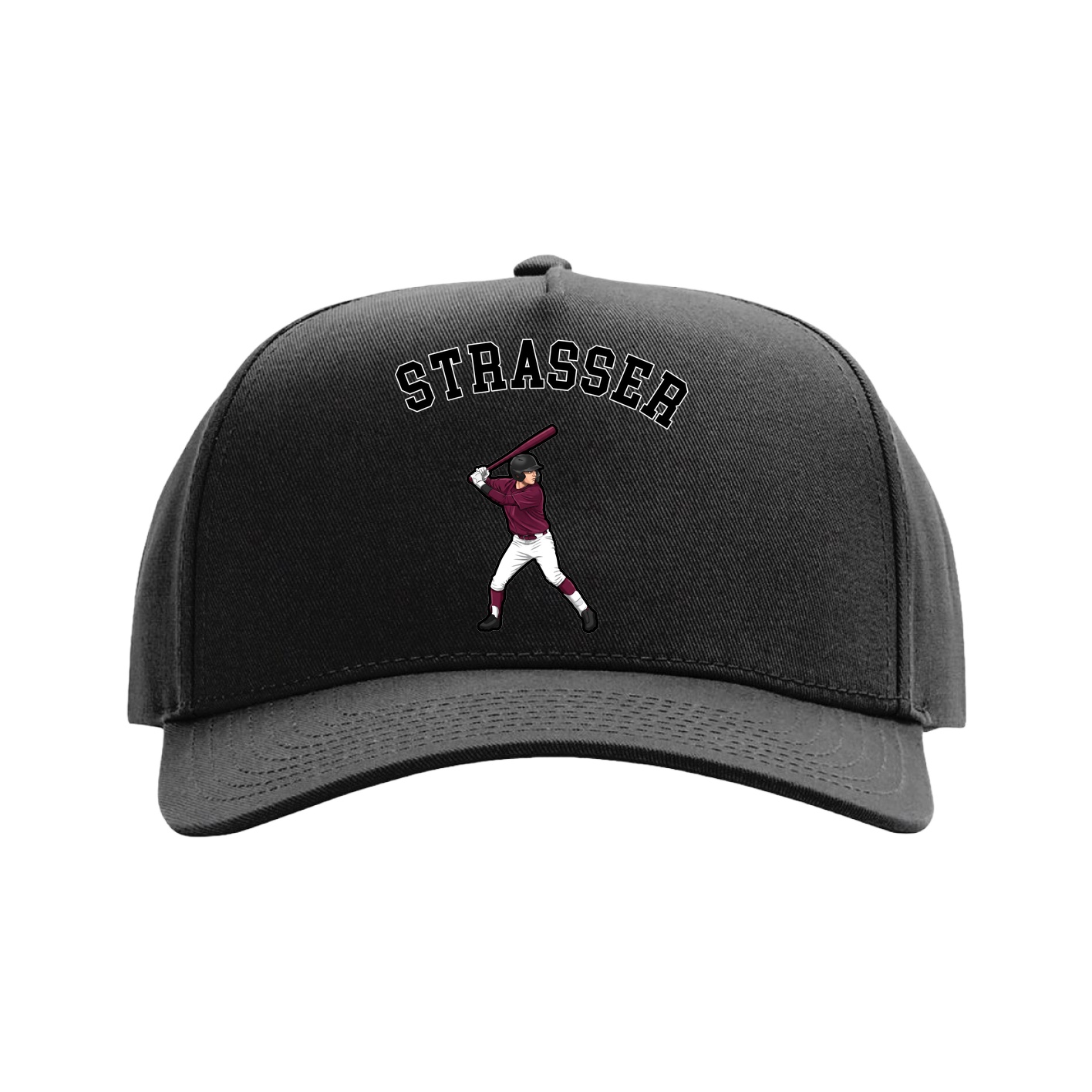 Full Fabric Five-Panel Champ Cap — Shirsey Arch in Black