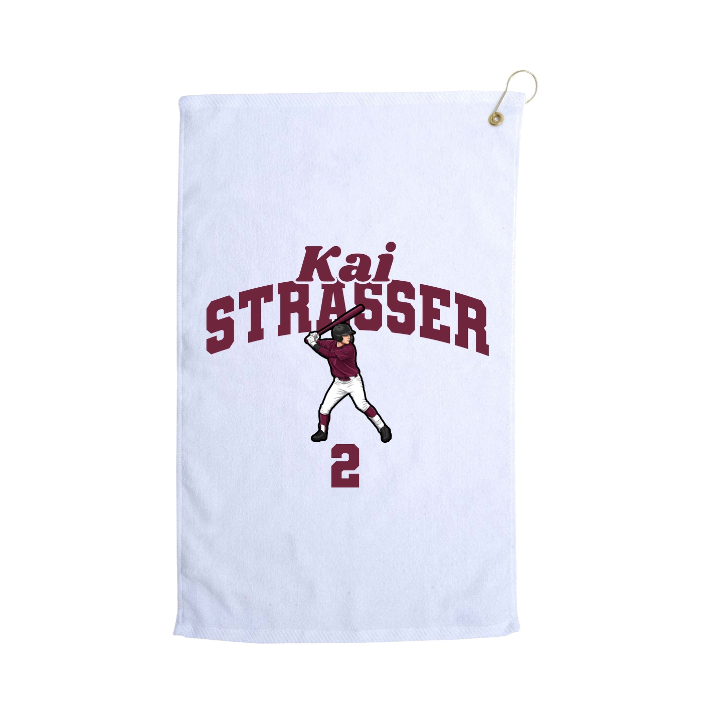 Golf Towel — Signature Arch in White