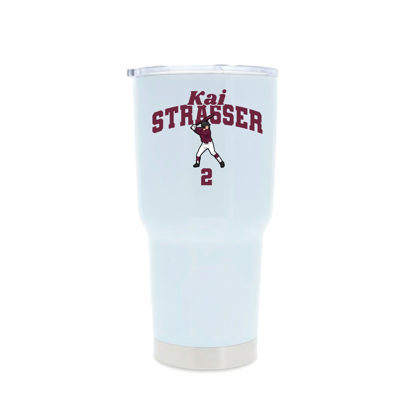 30oz Stainless Steel Tumbler — Signature Arch in White