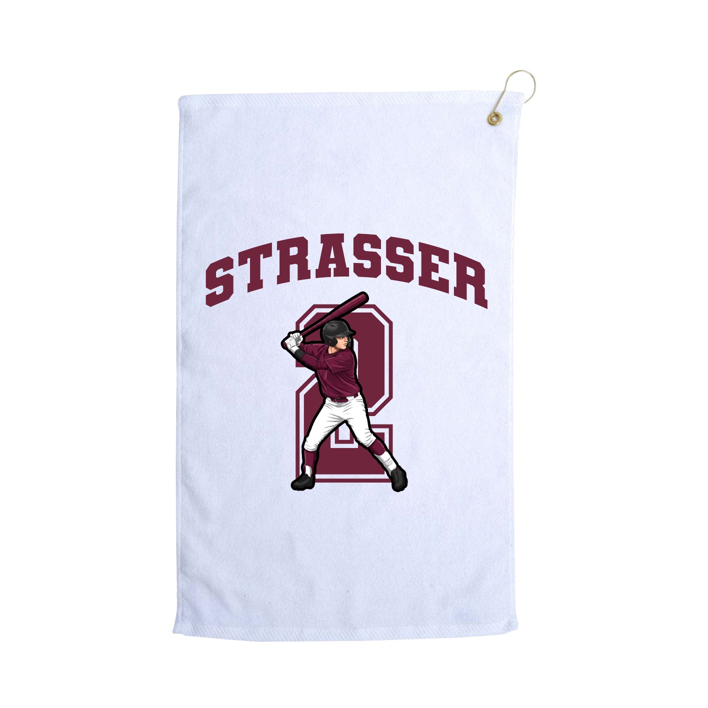 Golf Towel — Number in White