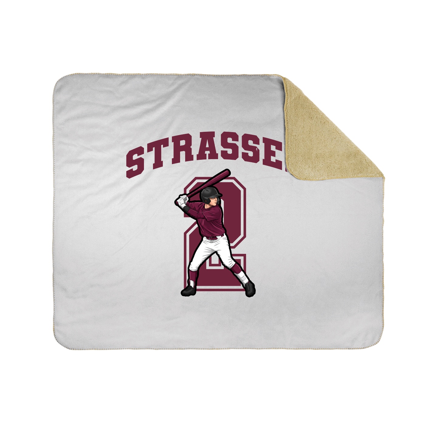 Throw Blanket — Number in White