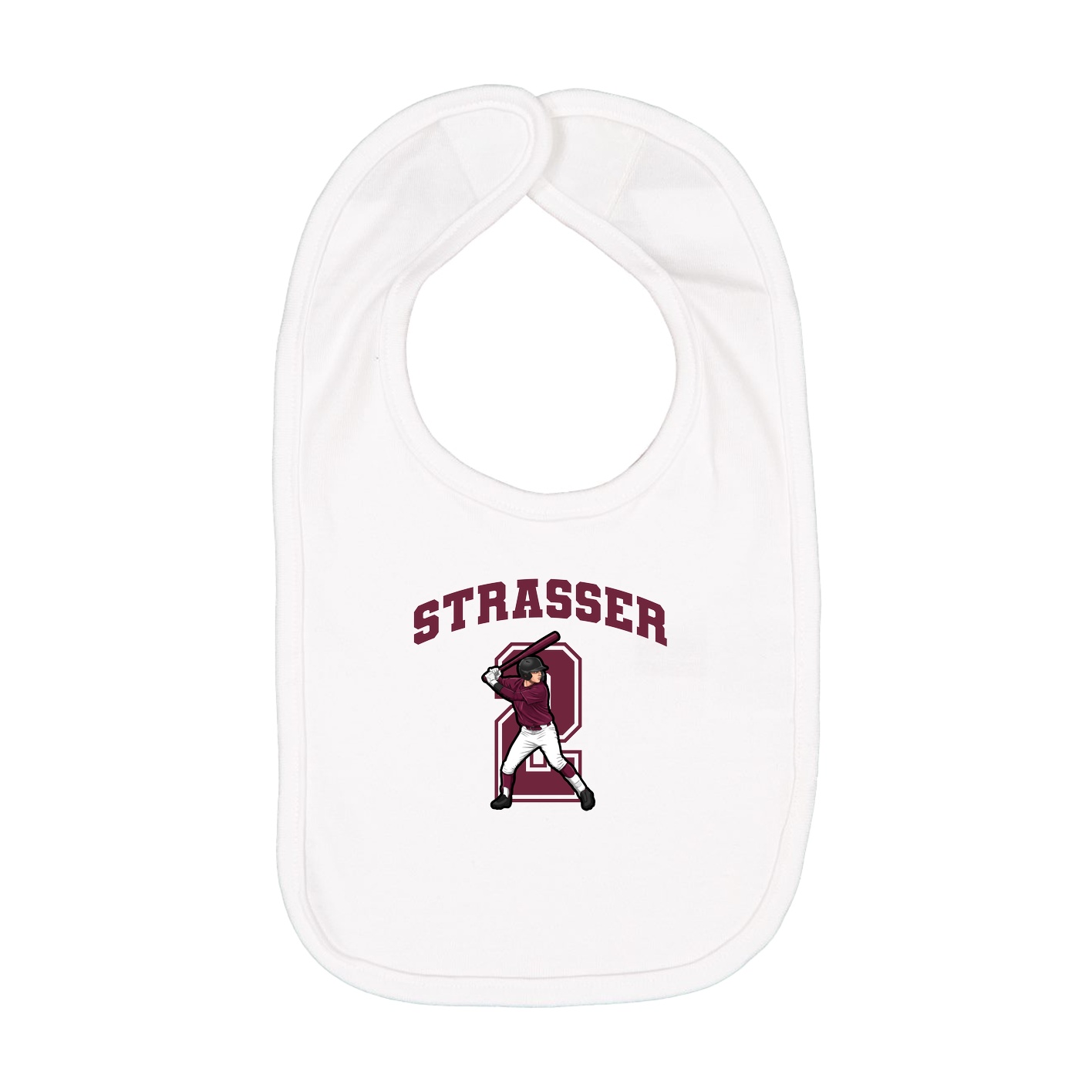 Infant Bib — Number in White