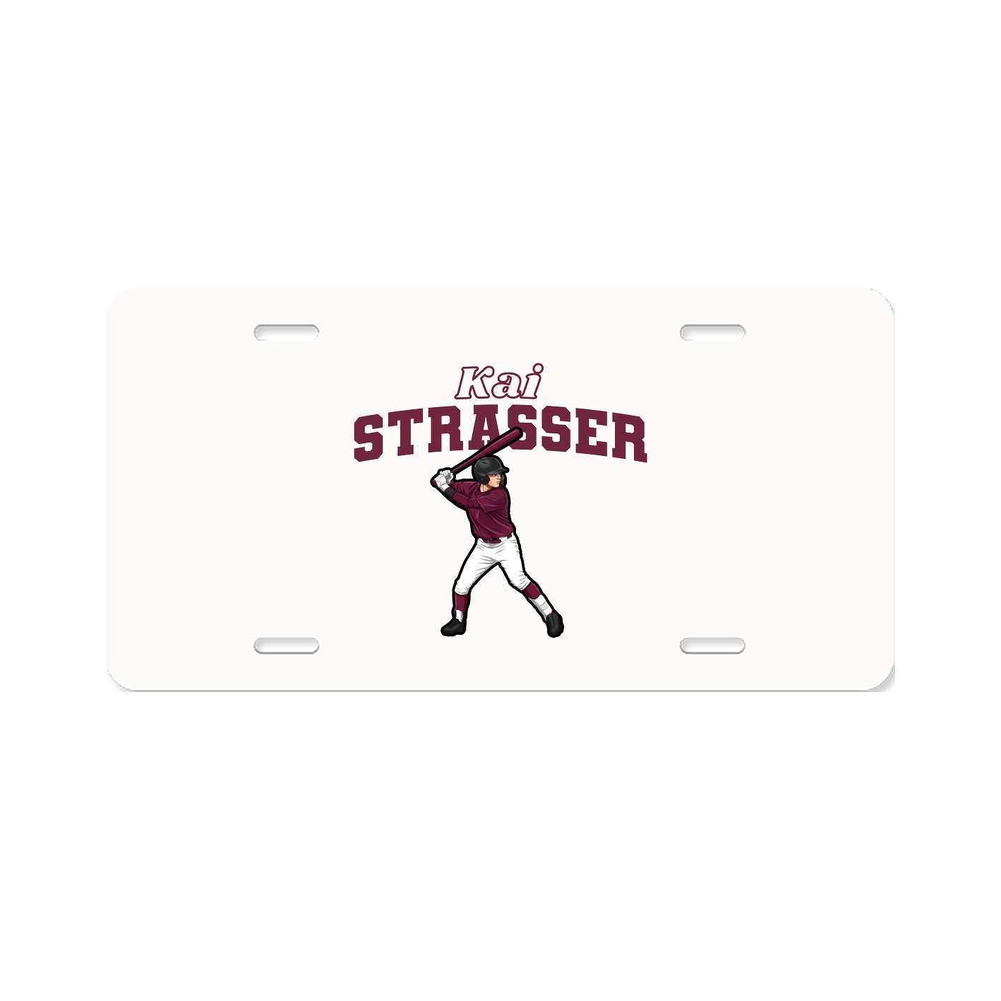 License Plate — Name Arch in Classic