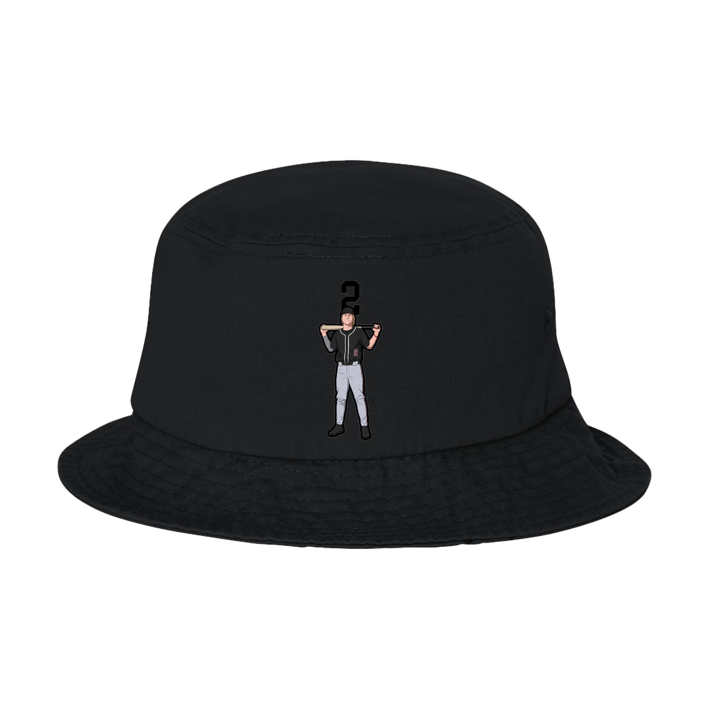 Bucket Cap — Number Top in Black