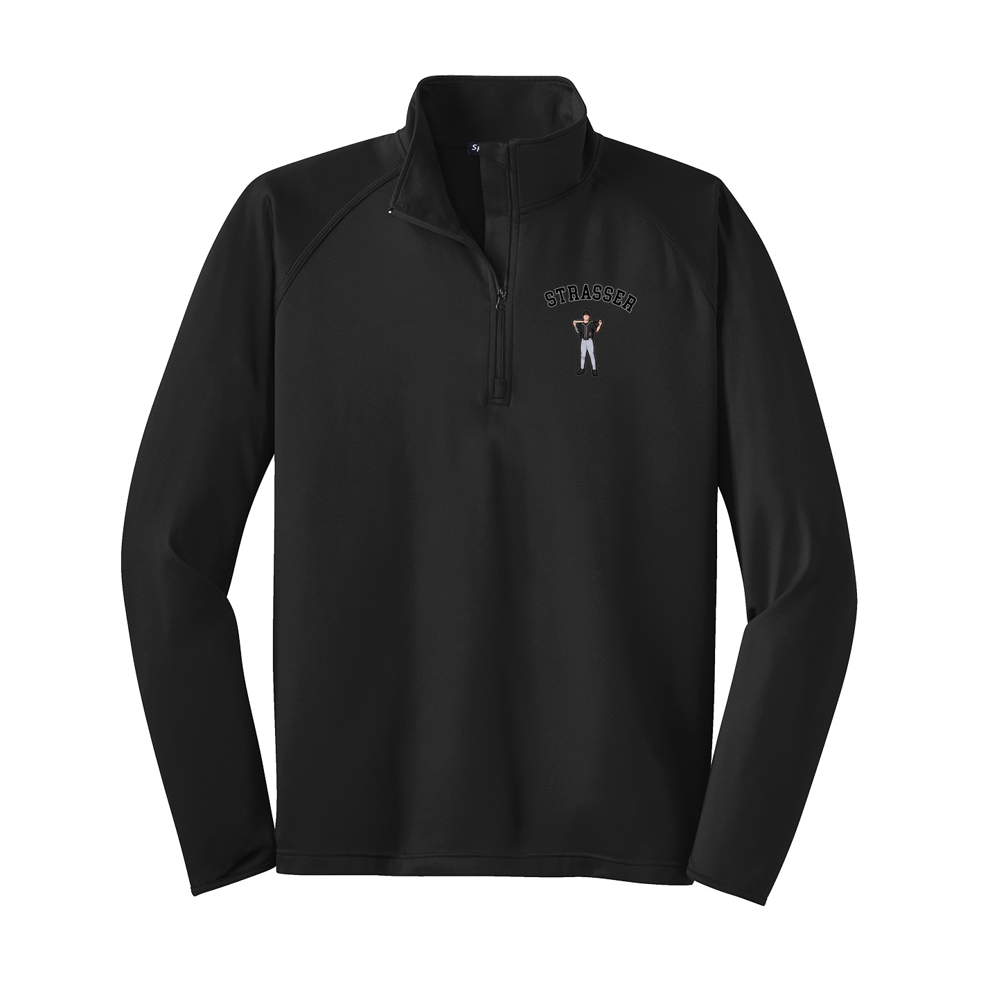 Q-Zip Pullover — Shirsey Arch in Black