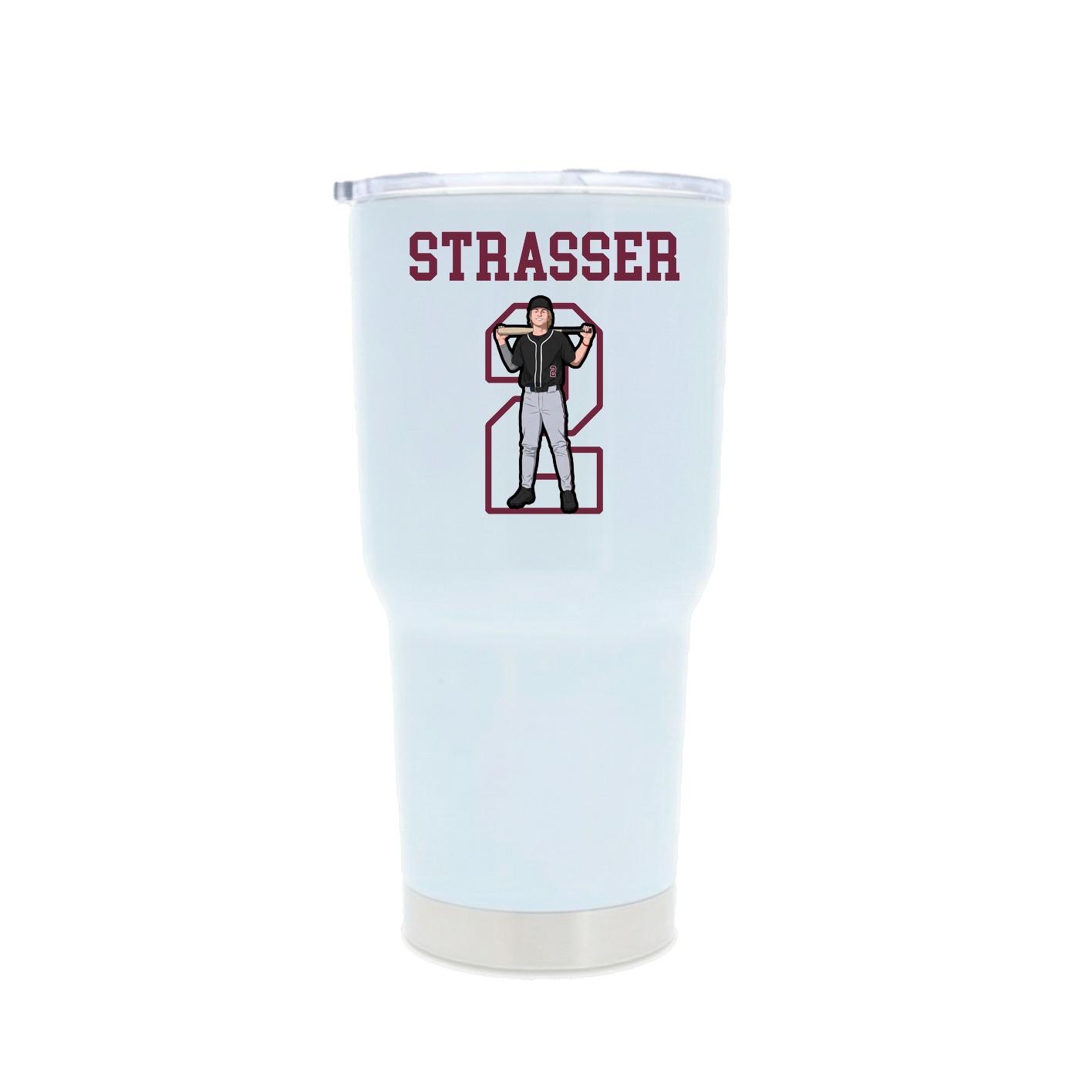 30oz Stainless Steel Tumbler — Shirsey in White