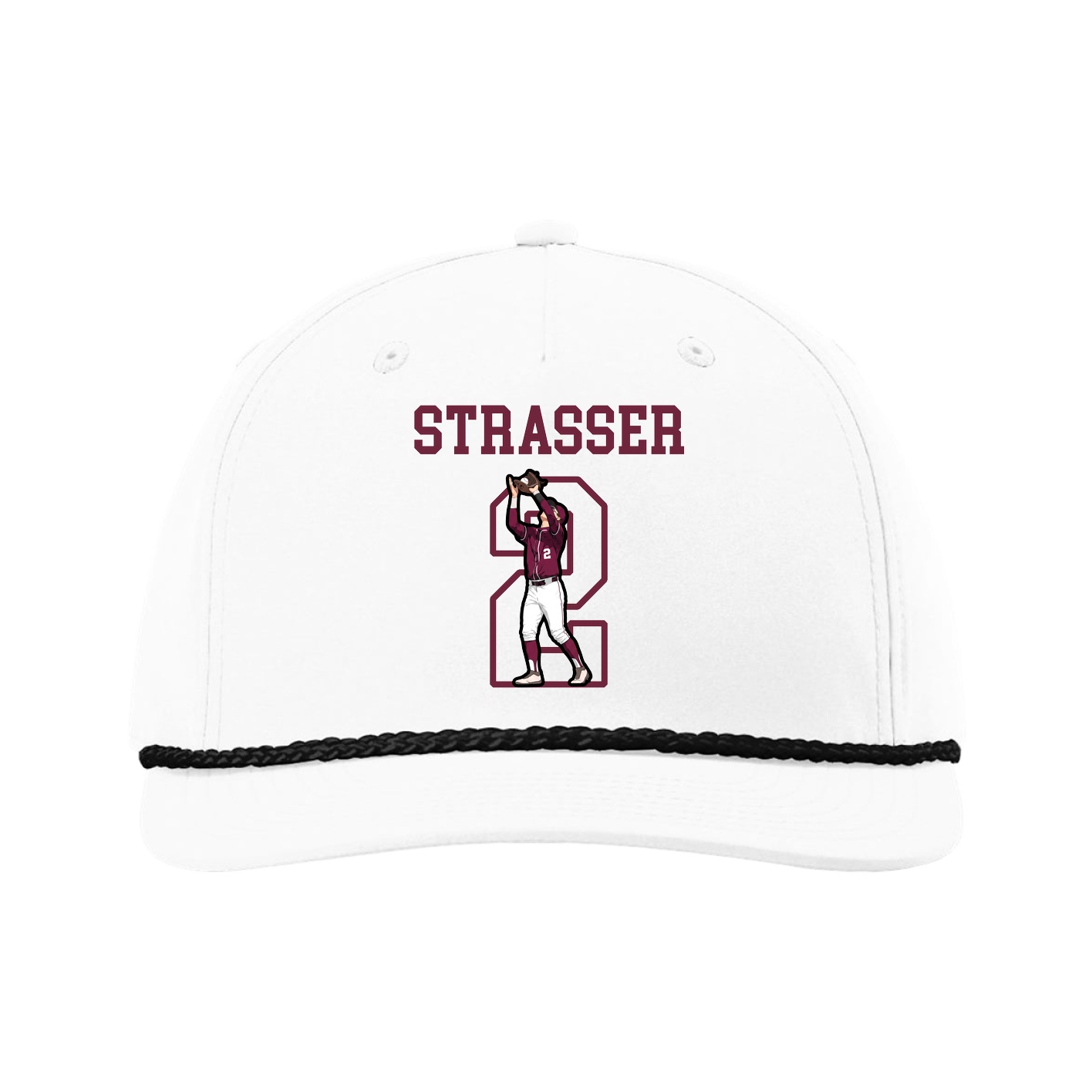 Five-Panel Classic Rope Cap — Shirsey in White