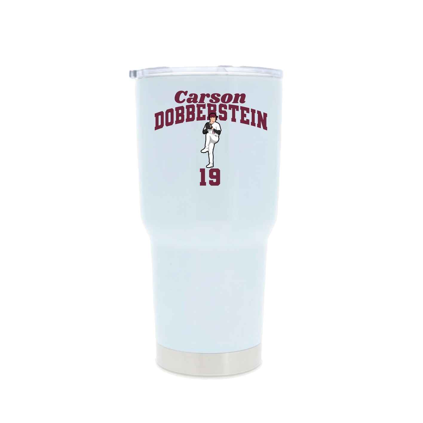 30oz Stainless Steel Tumbler — Signature Arch in White
