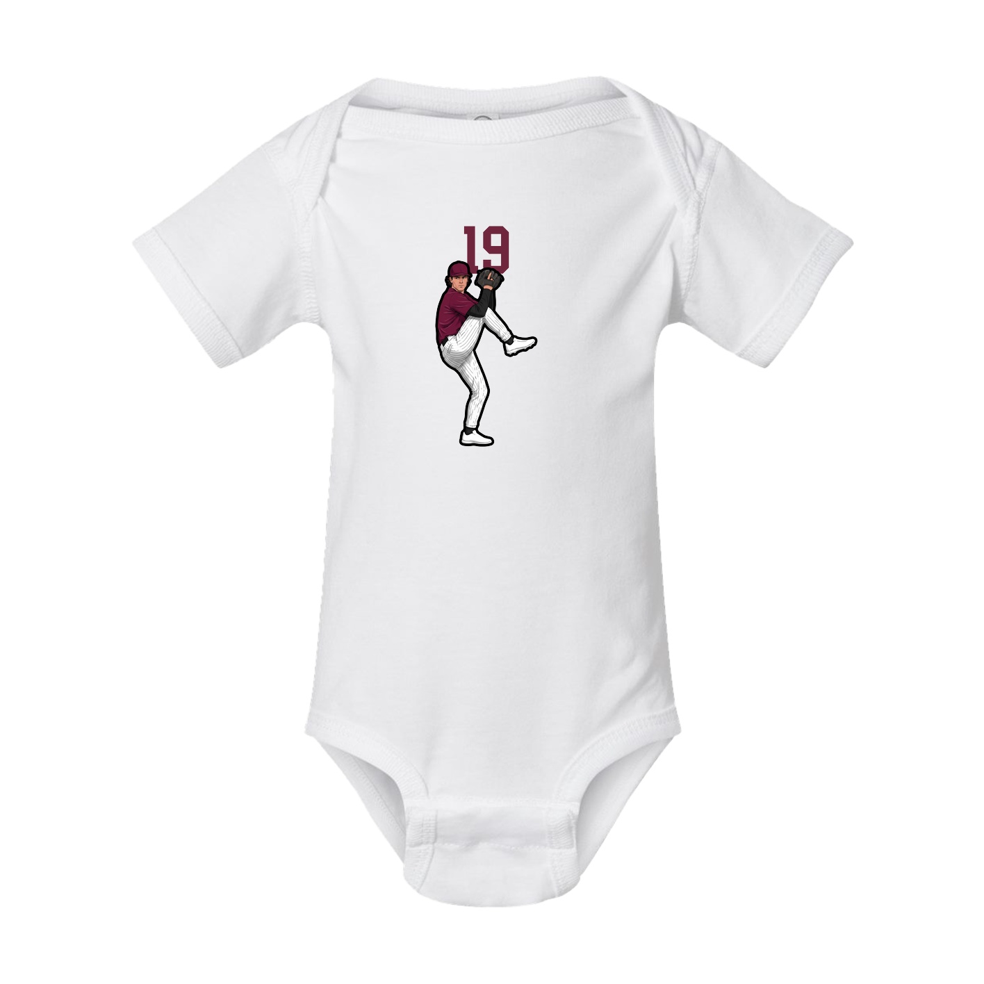 Baby Onesie — Number Top in White