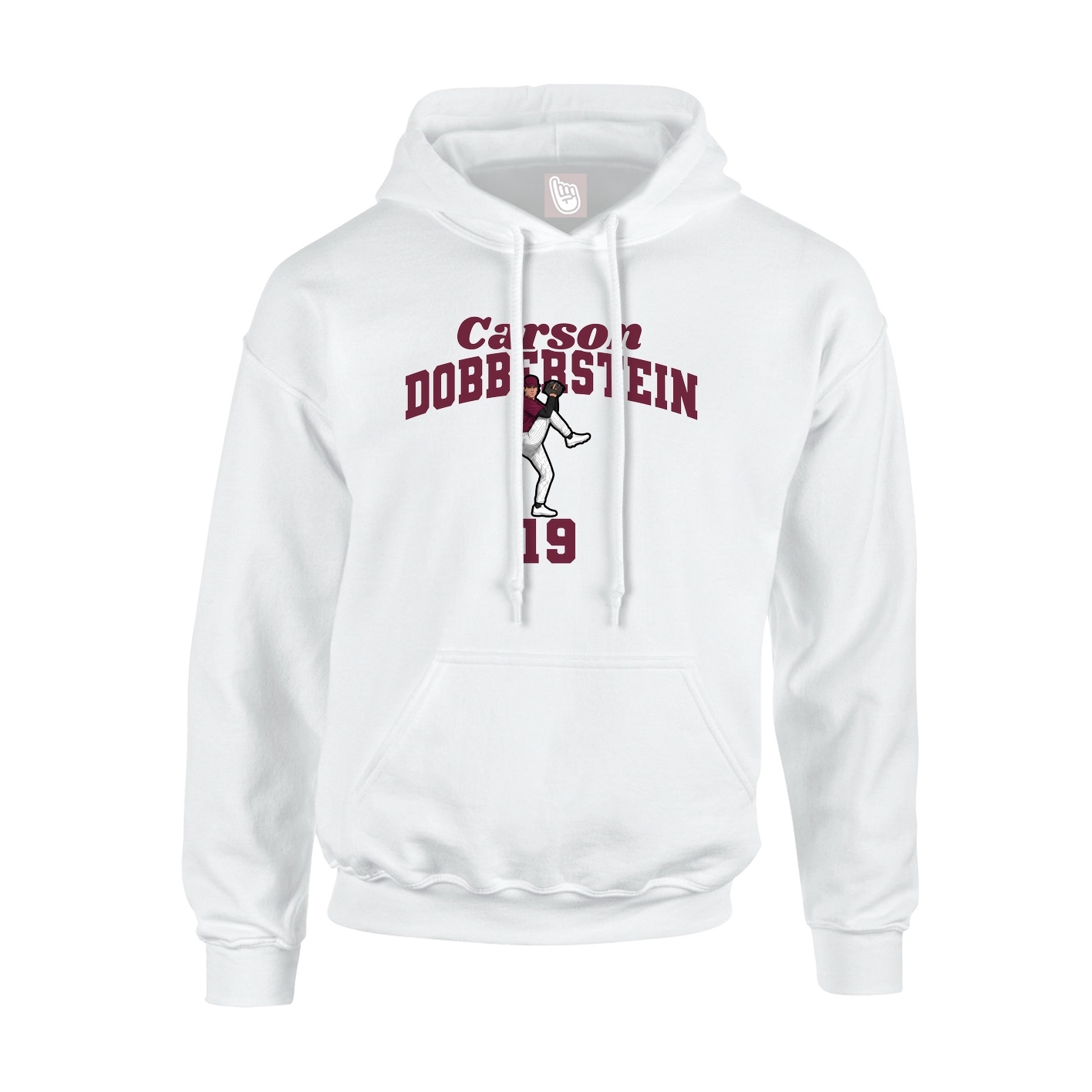 Hoodie — Signature Arch in White