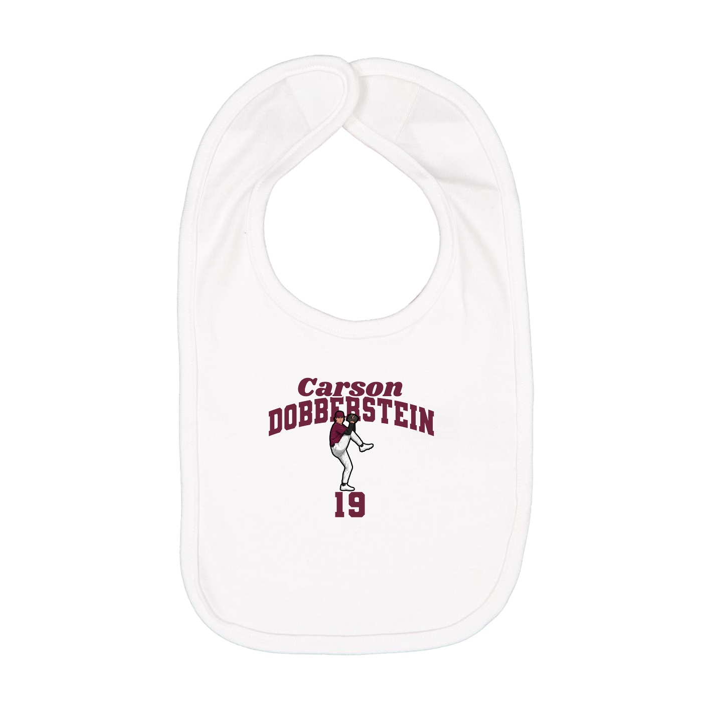Infant Bib — Signature Arch in White