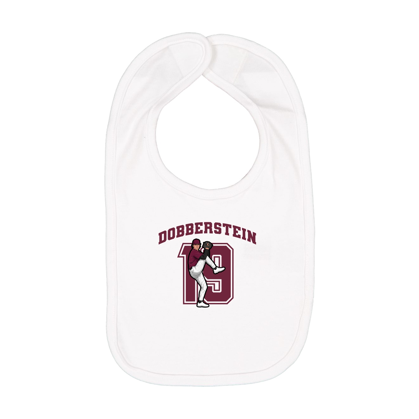 Infant Bib — Number in White