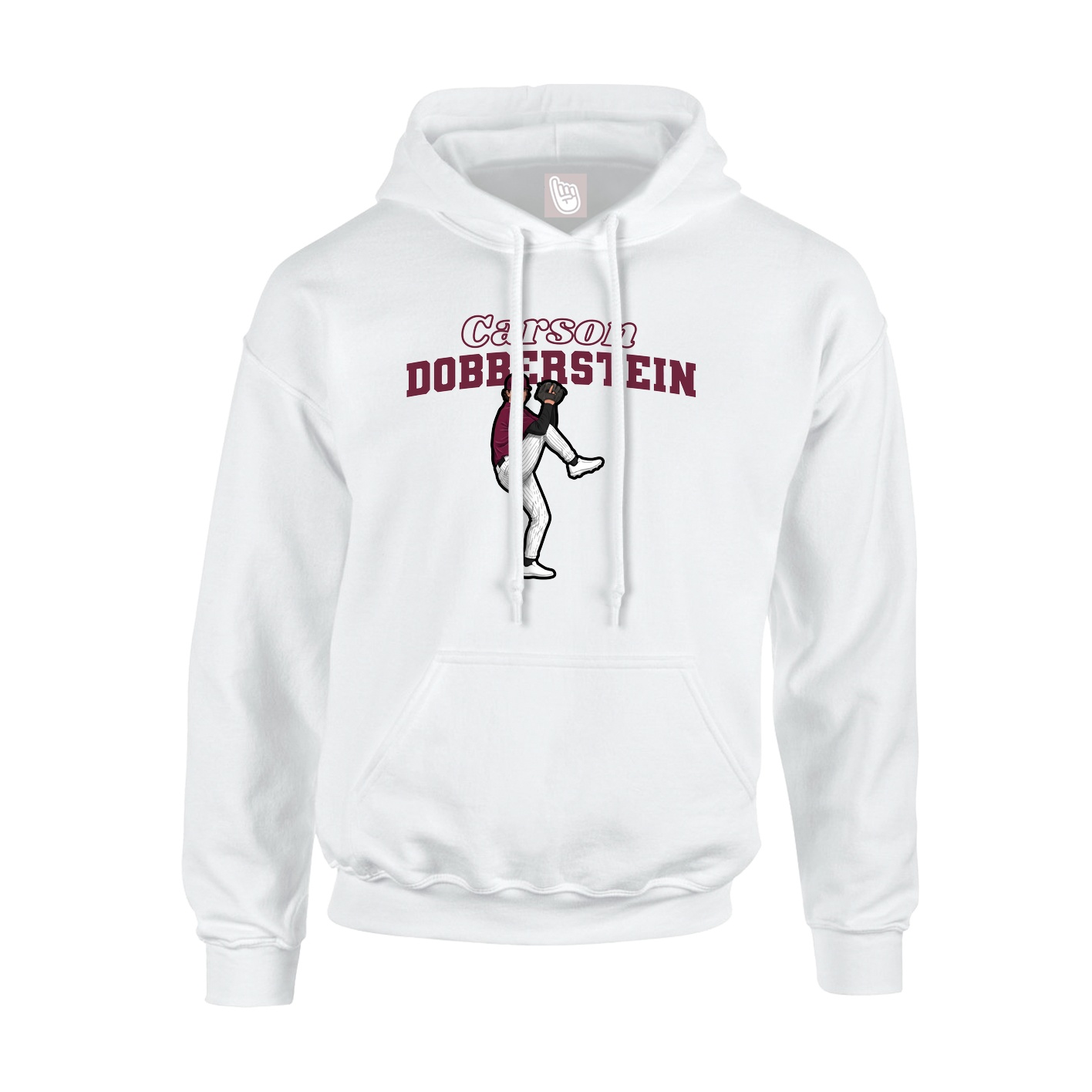 Hoodie — Name Arch in White