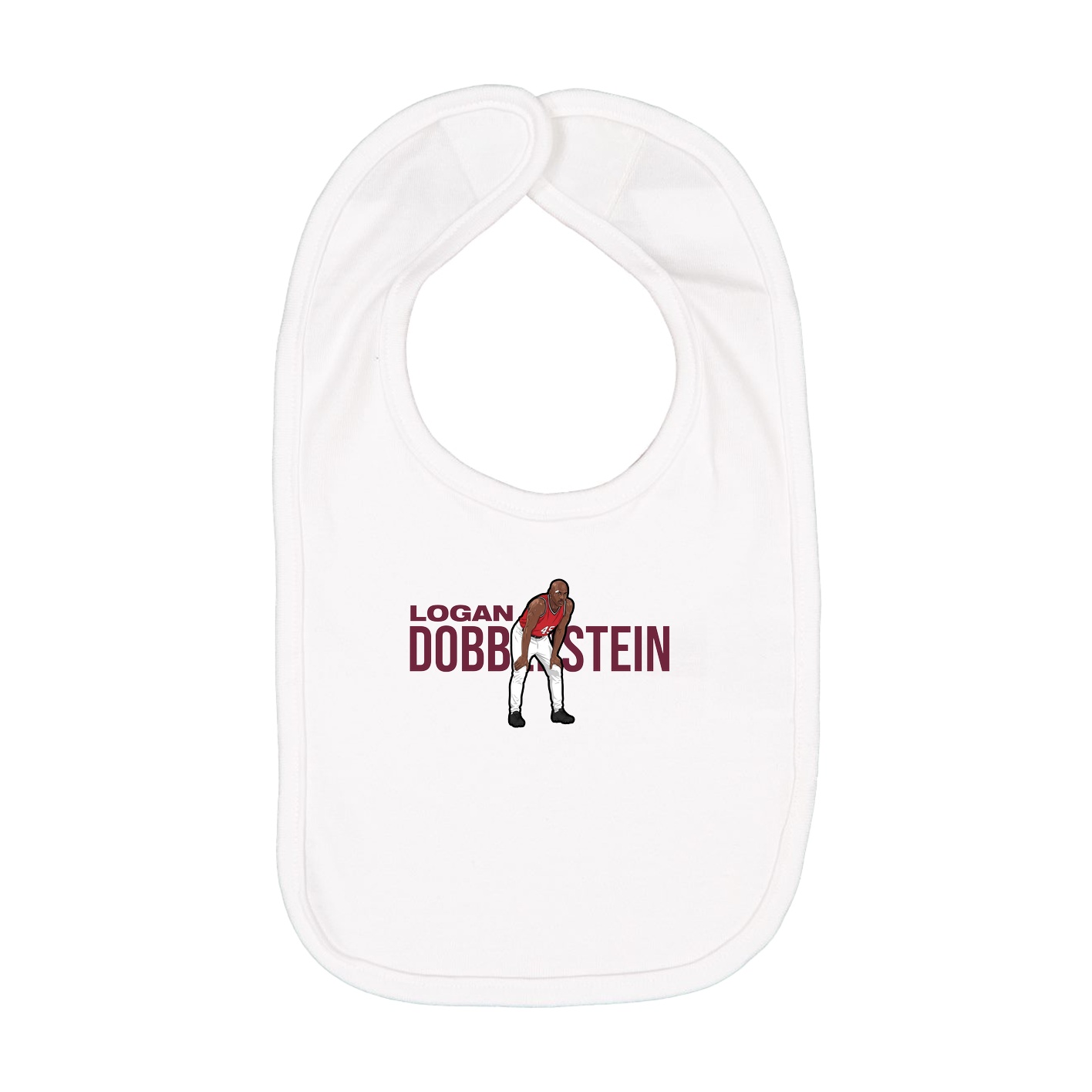 Infant Bib — Player Name in White