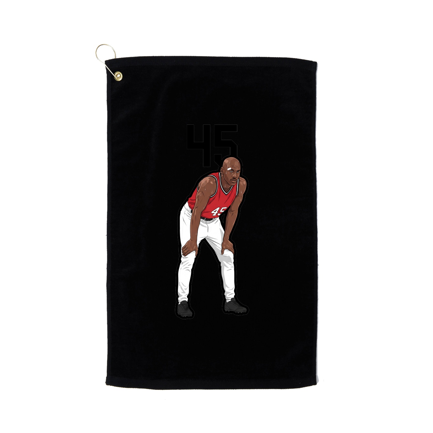 Golf Towel — Number Top in Black